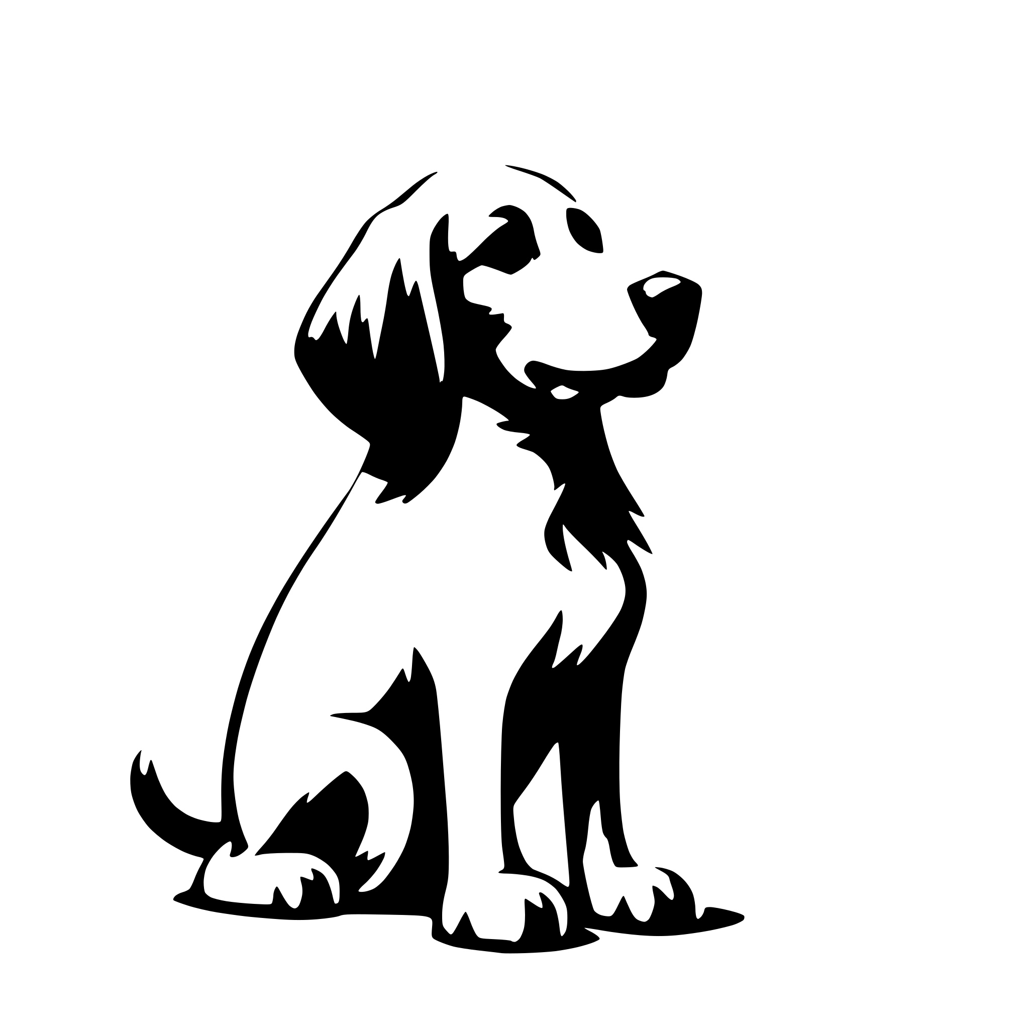 AI-generated SVG of 'dog print'