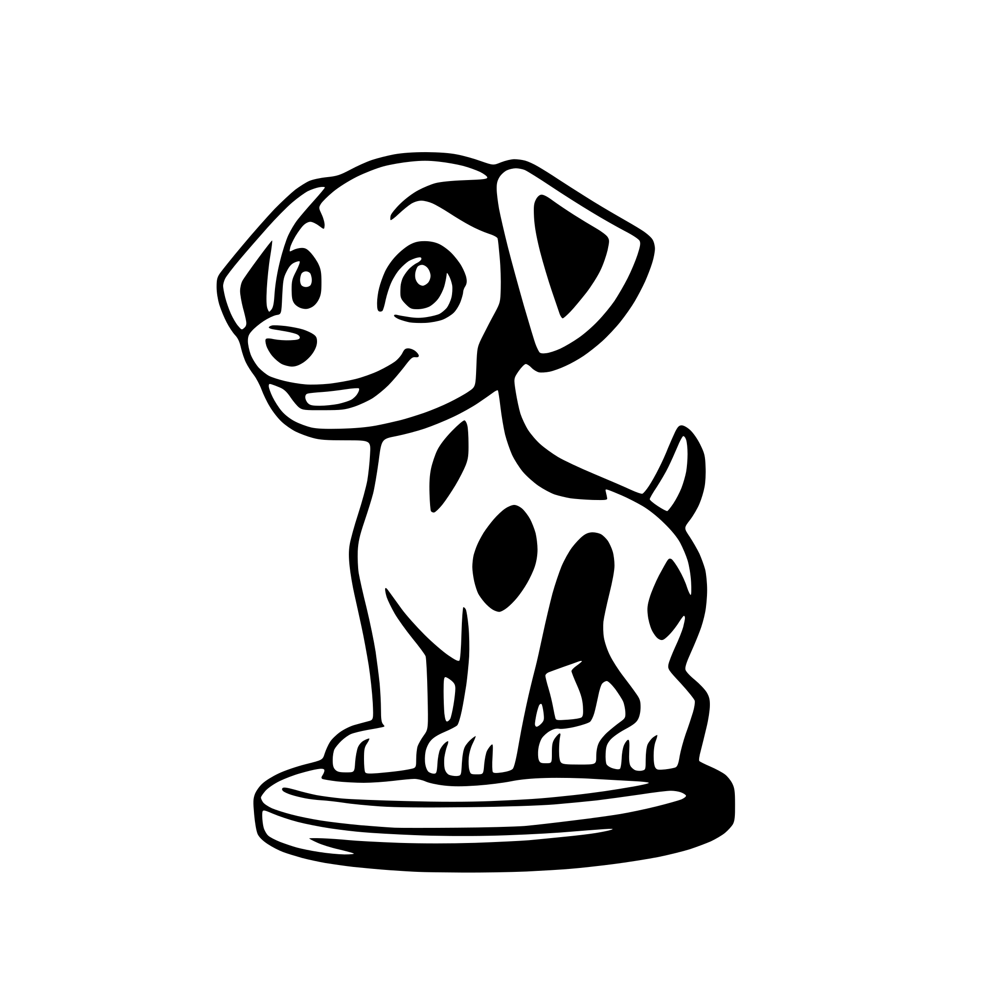 AI-generated SVG of a a playful puppy with a frisbee