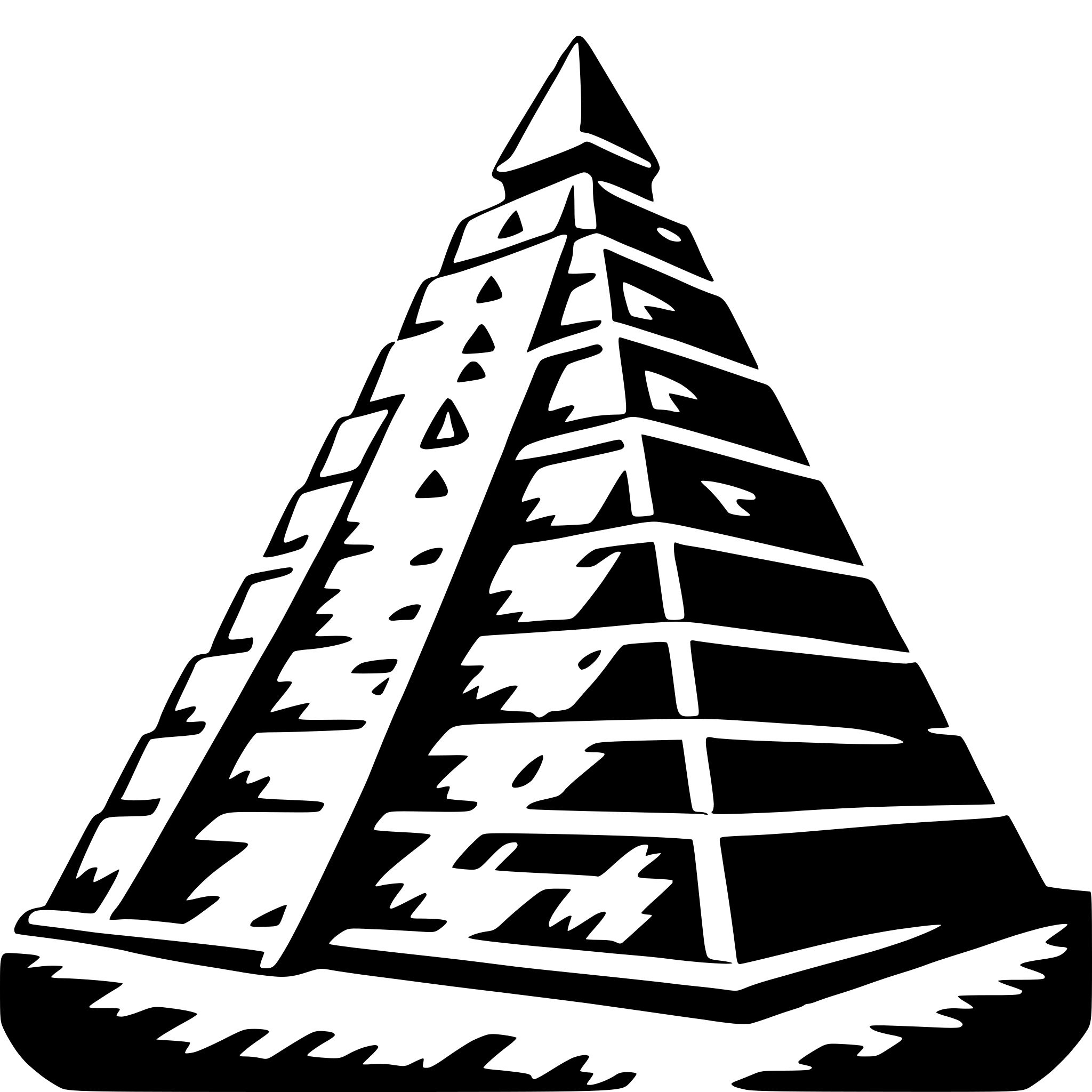 AI-generated SVG of a climbing ancient pyramid