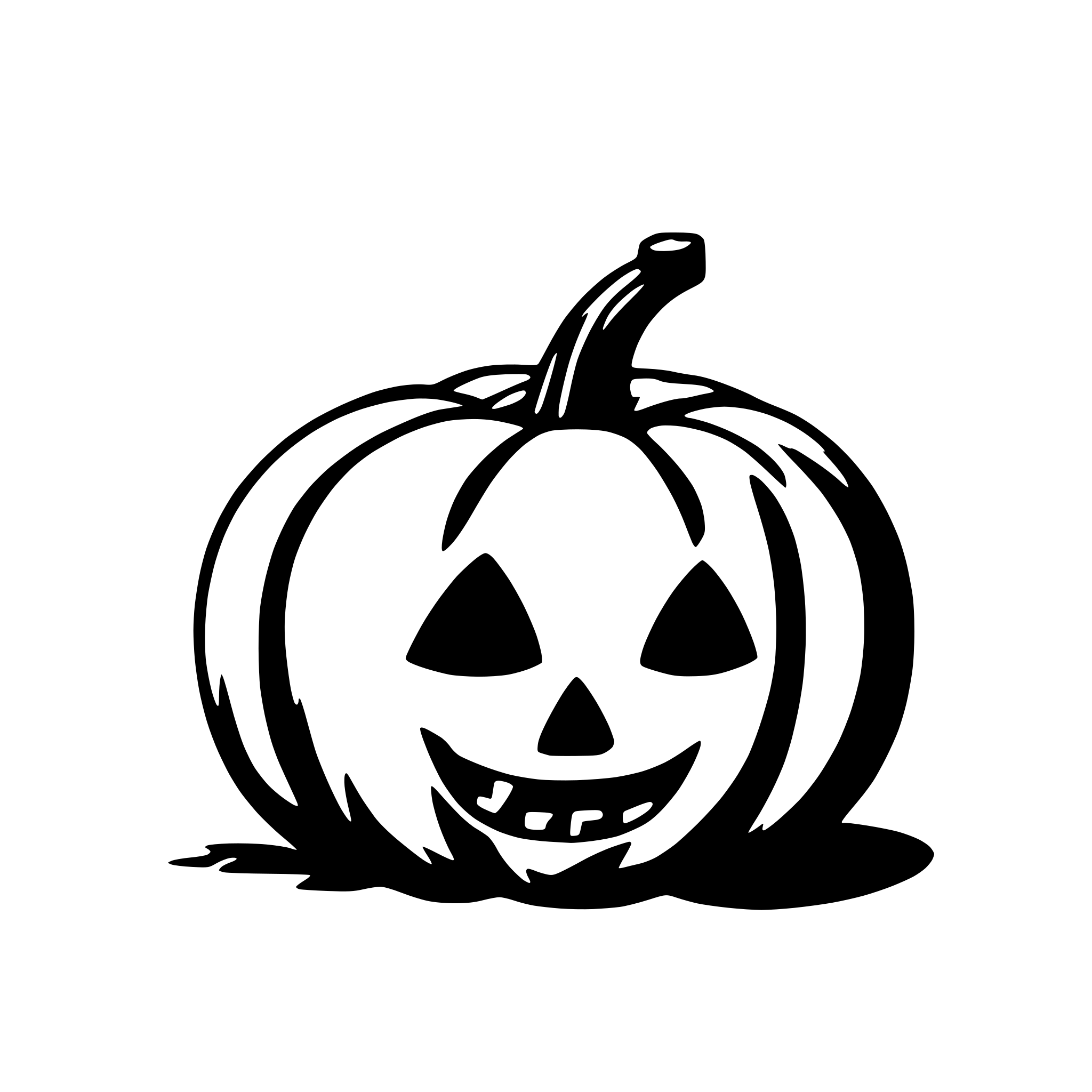 AI-generated SVG of a Halloweenpumpkin