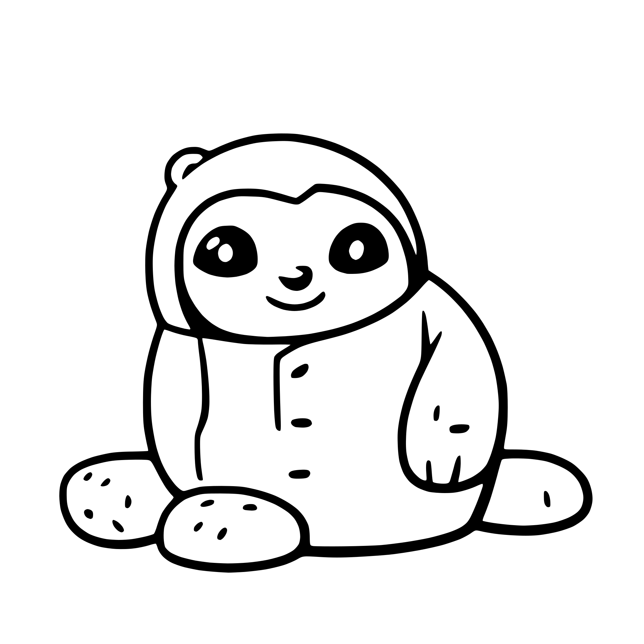 AI-generated SVG of 'a sleepy sloth in pajamas'