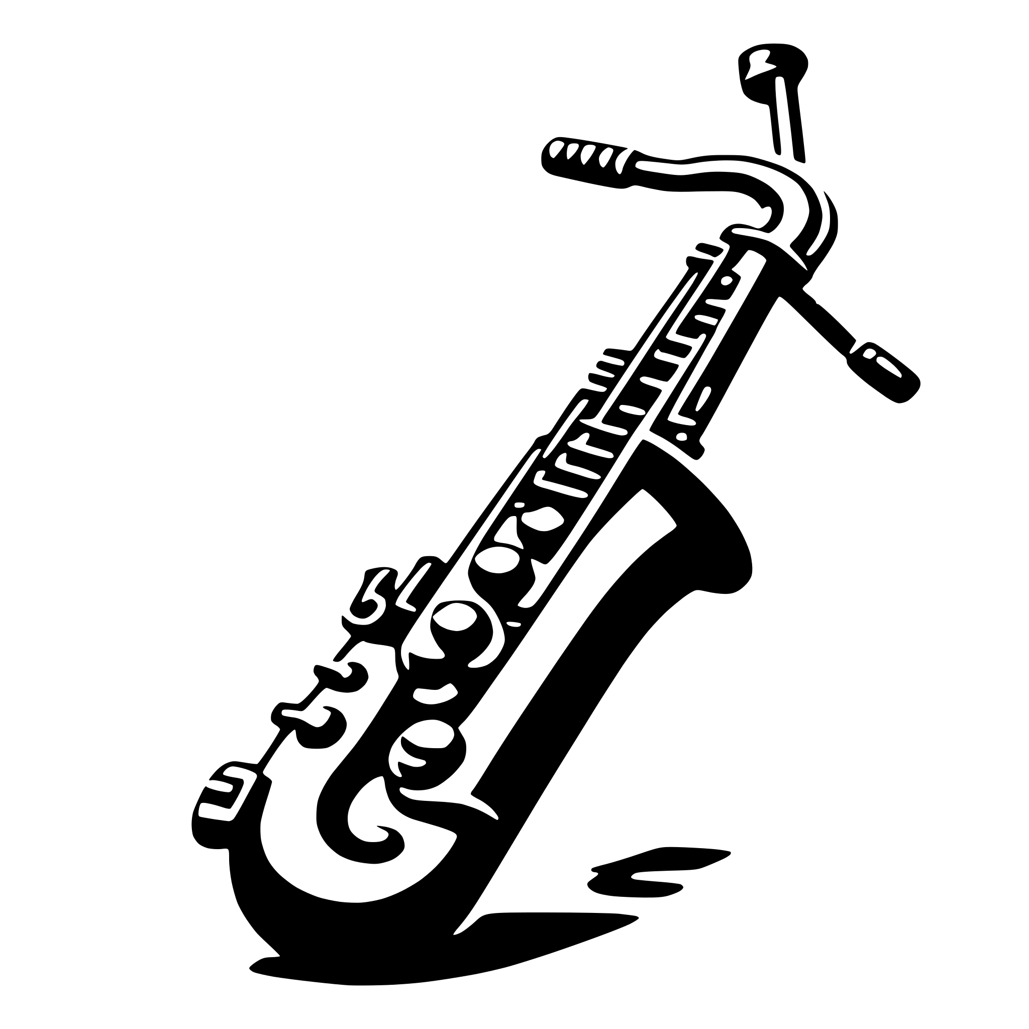 AI-generated SVG of 'saxophone'