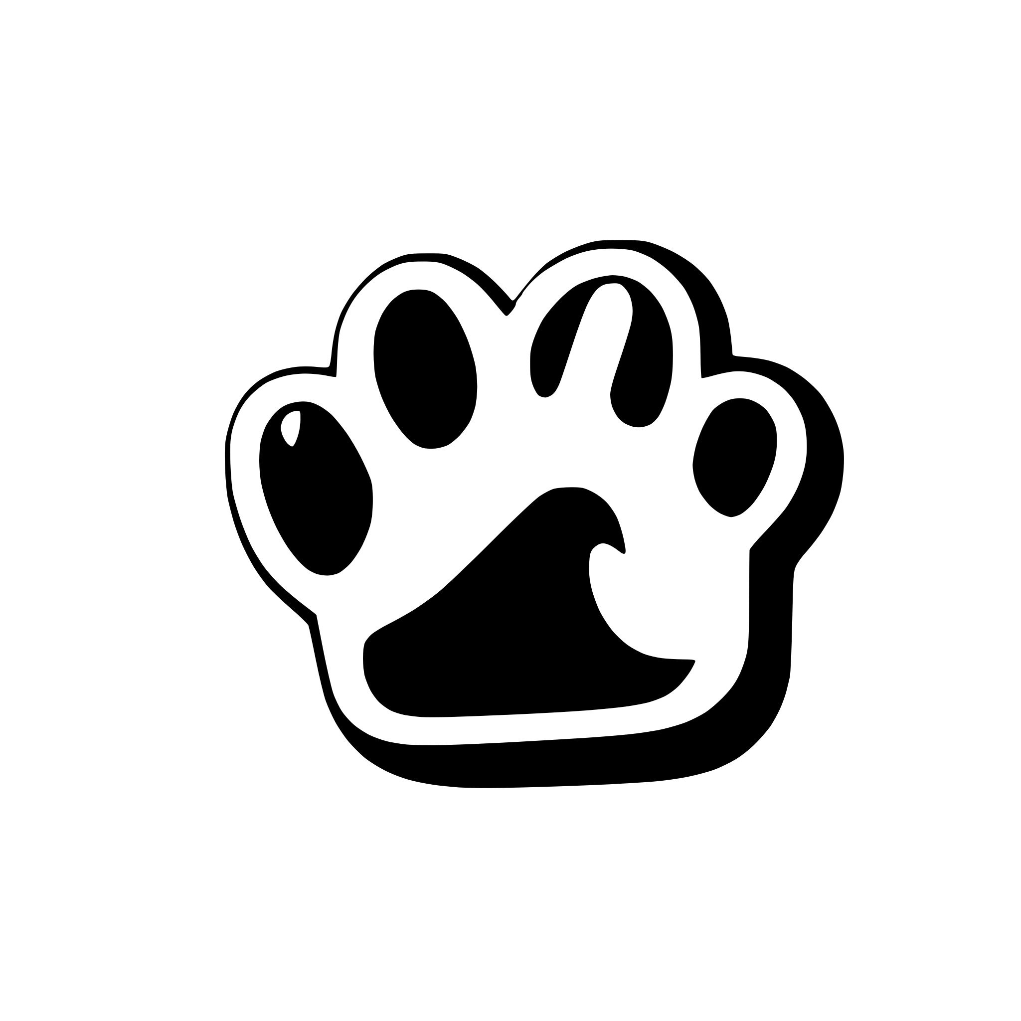 AI-generated SVG of 'yellow paw icon'