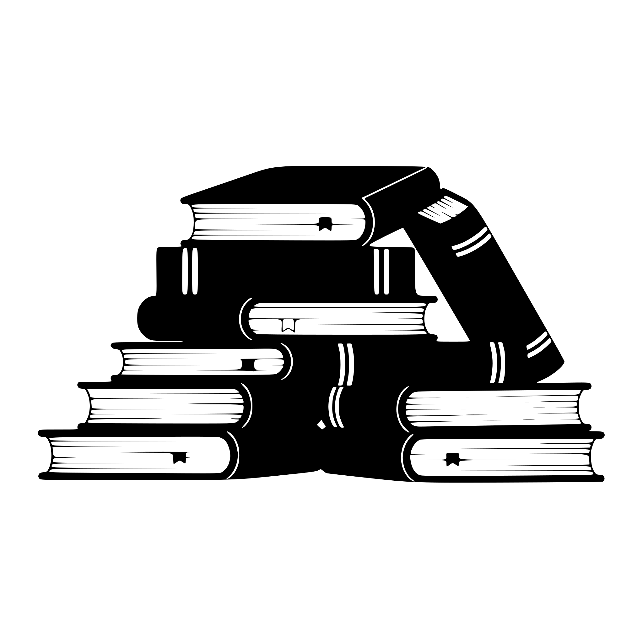 AI-generated SVG of a stack of books