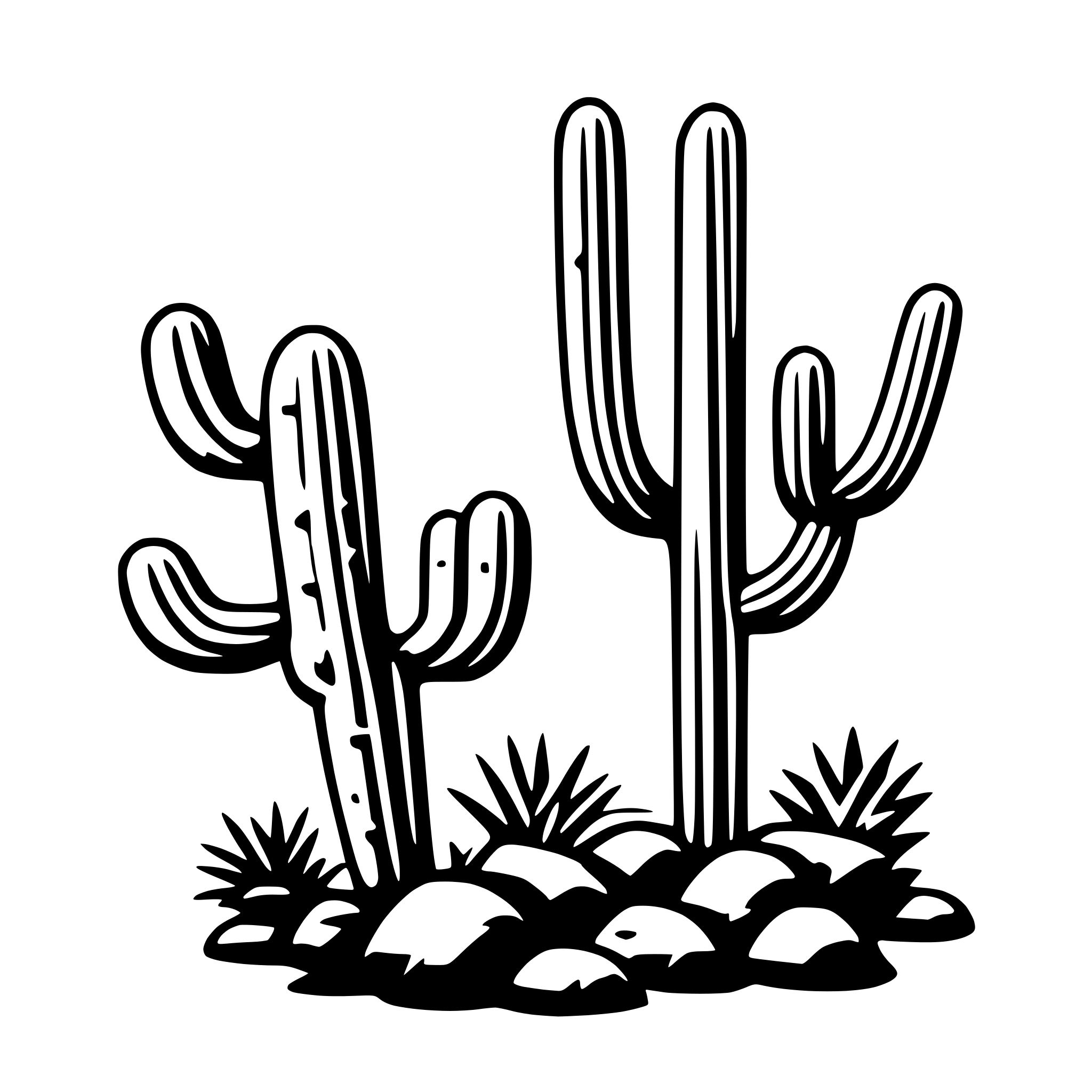 AI-generated SVG of a desert cactus