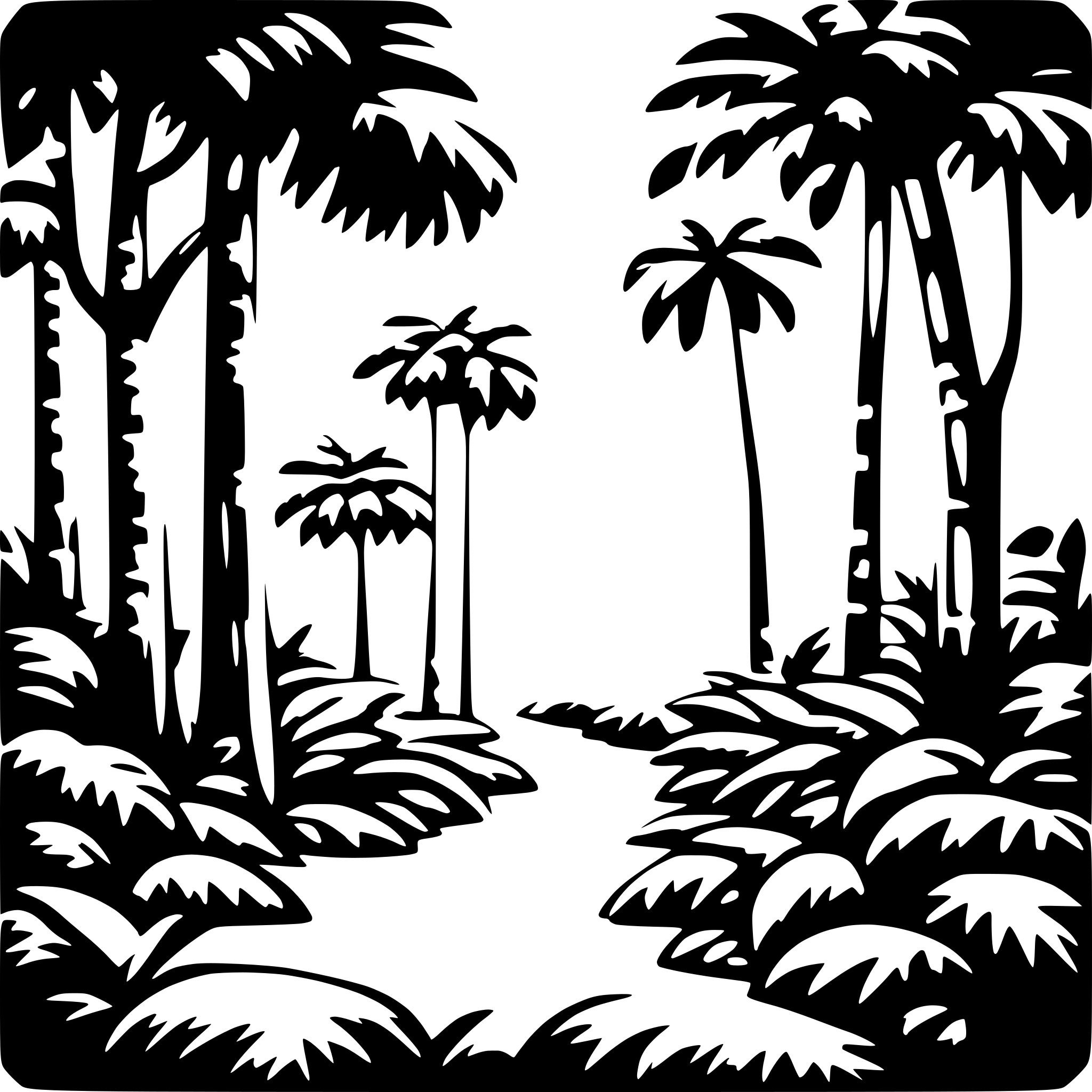 AI-generated SVG of a jungles