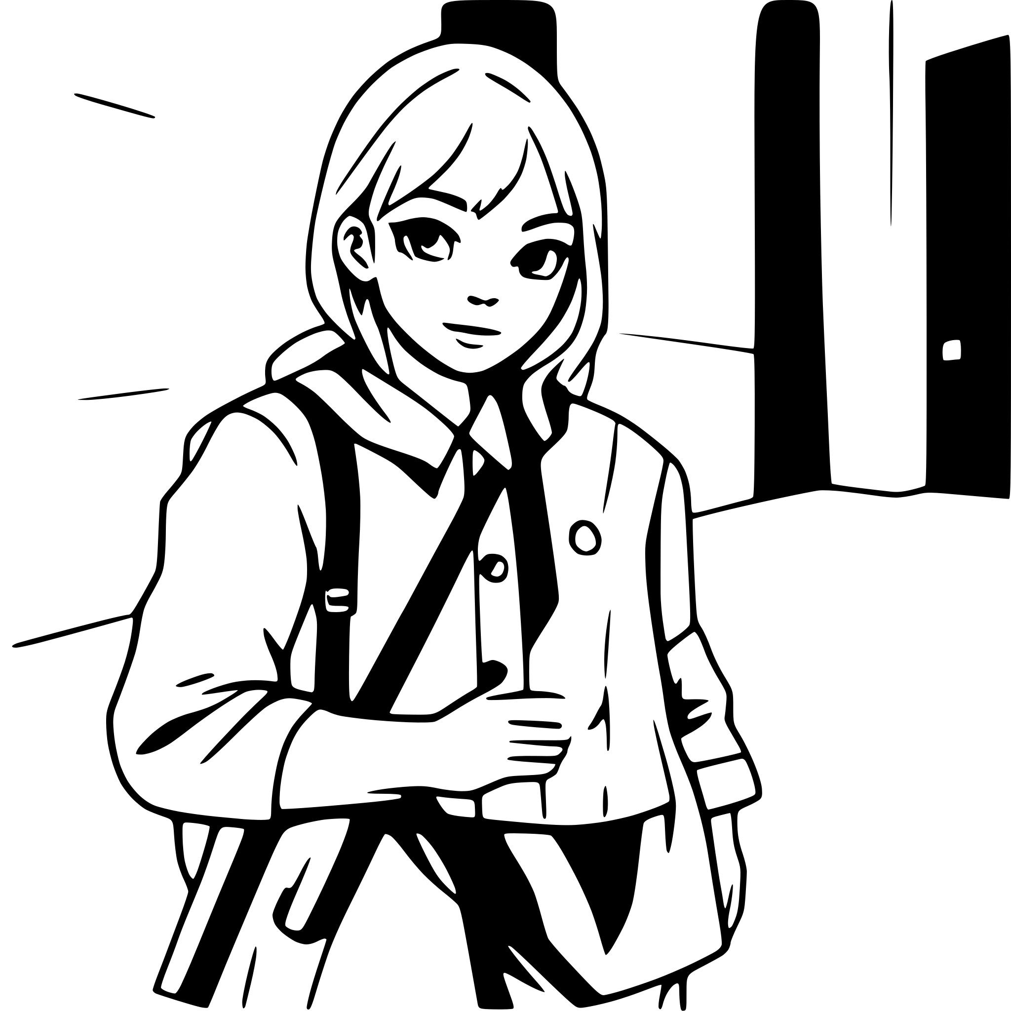 AI-generated SVG of a A young adult (male or female) with a child by their side.