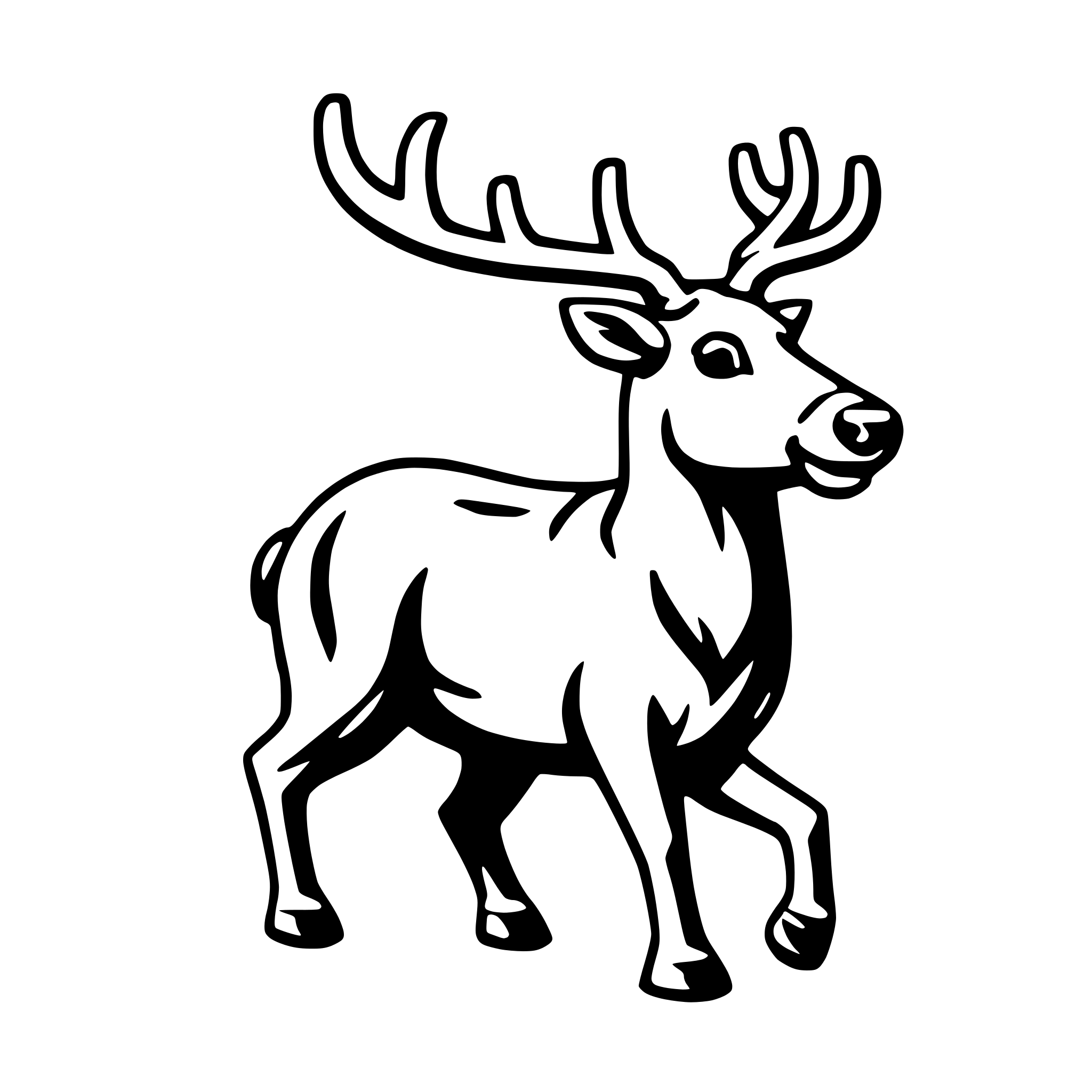 AI-generated SVG of 'reindeer'