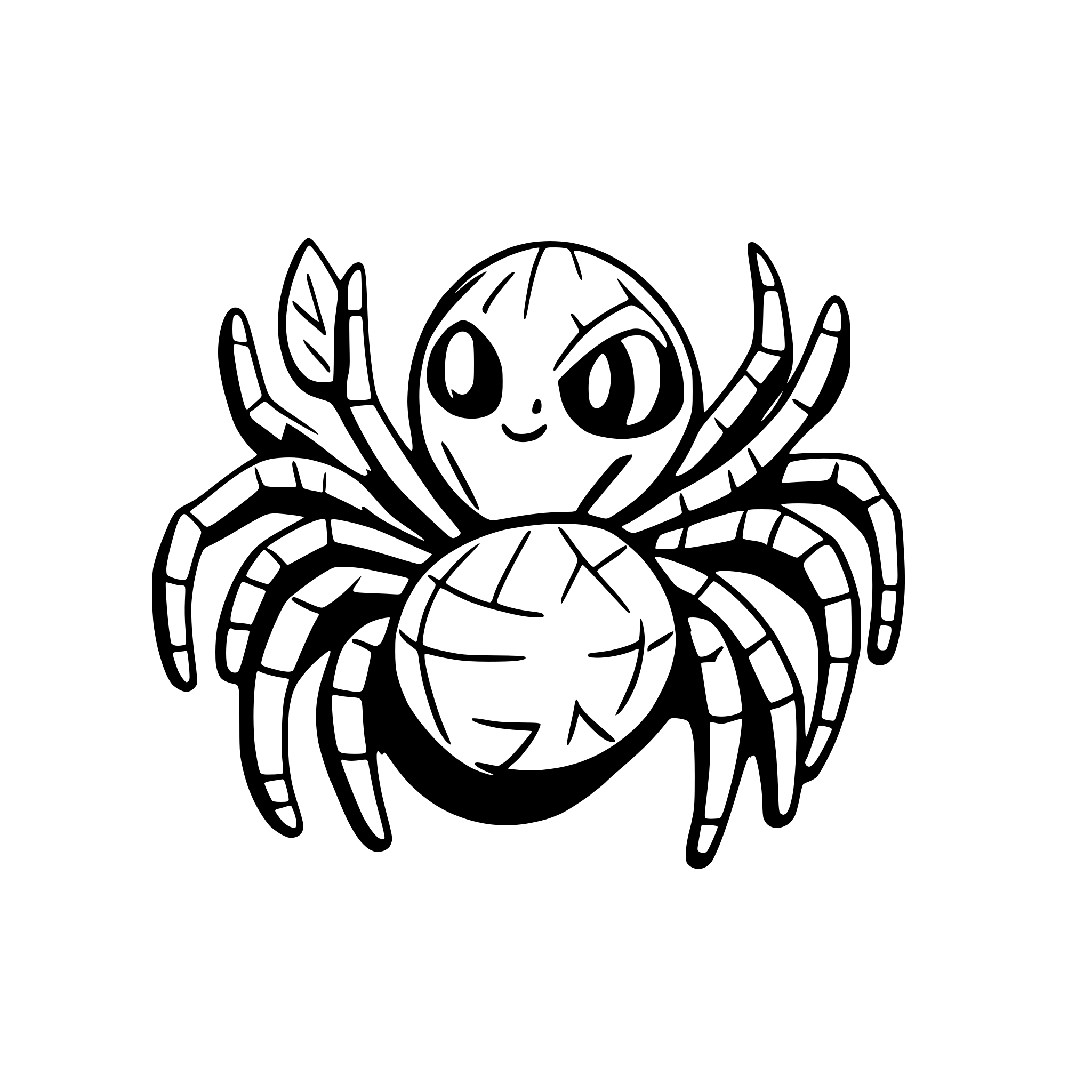 AI-generated SVG of a spider