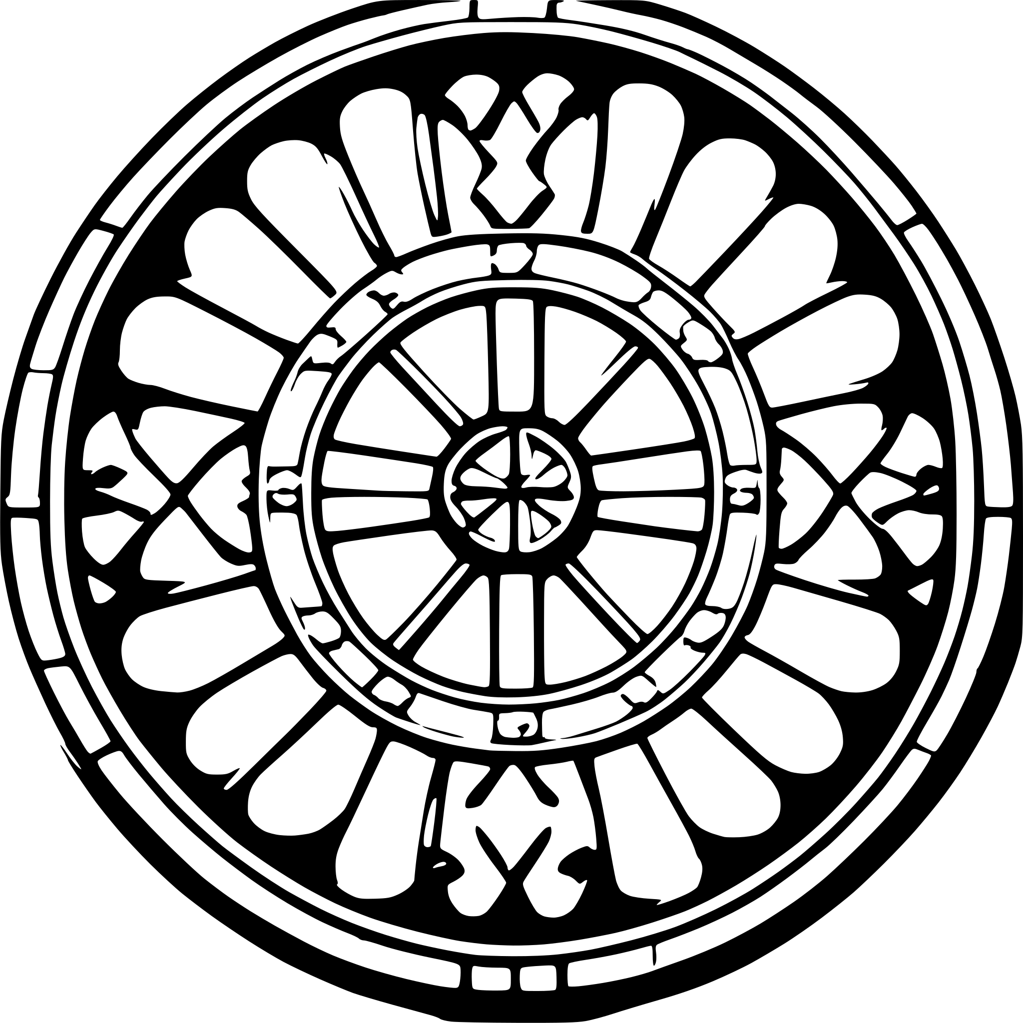 AI-generated SVG of a Amiens rose window