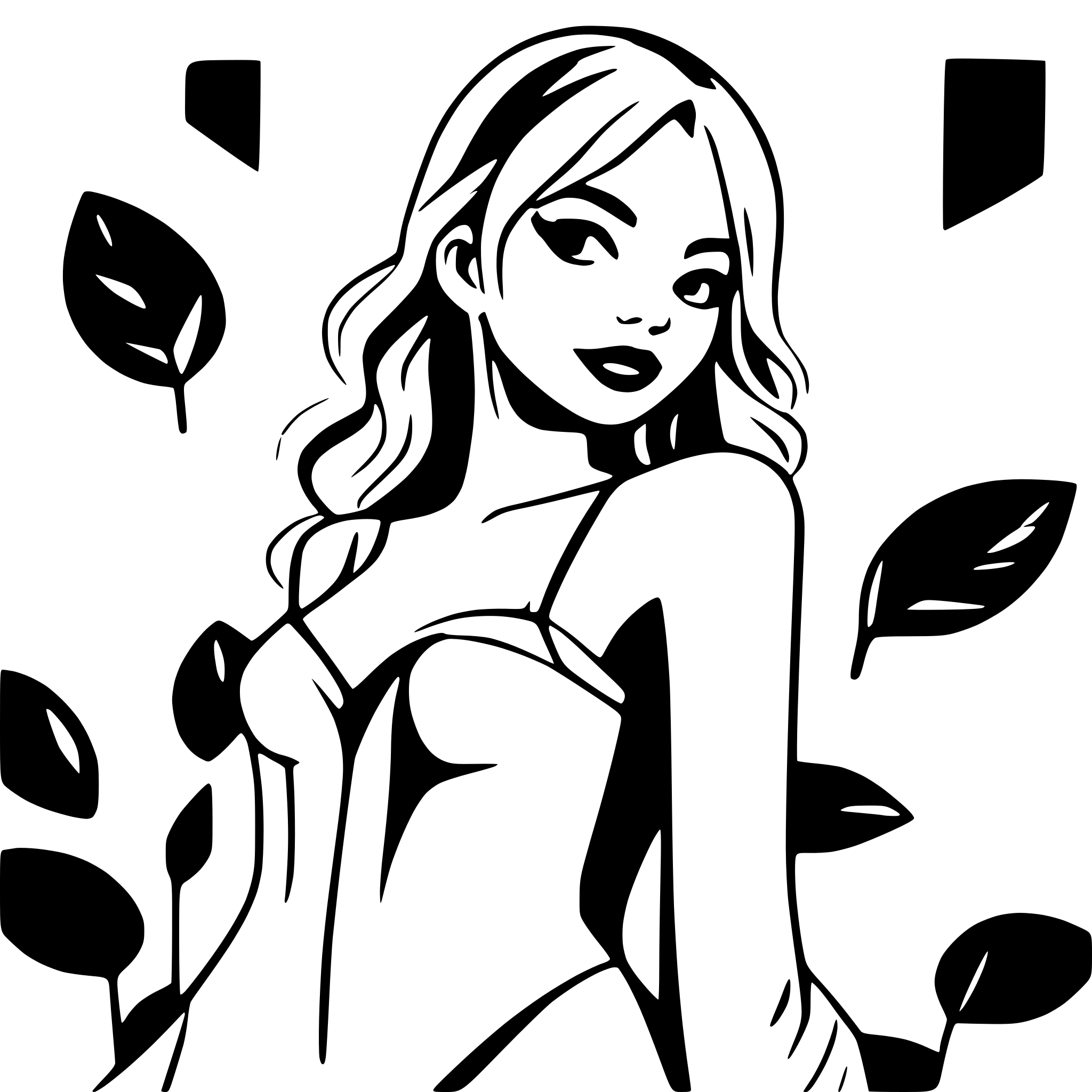 AI-generated SVG of a sensual lady