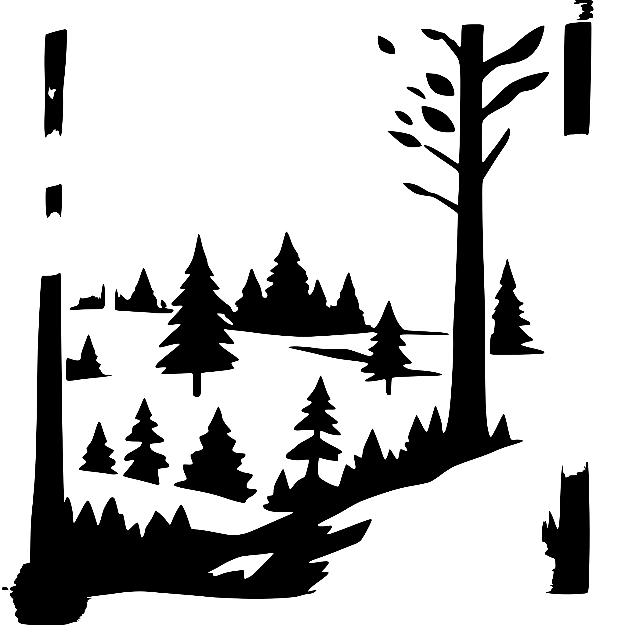 AI-generated SVG of a 3 layered forest scene