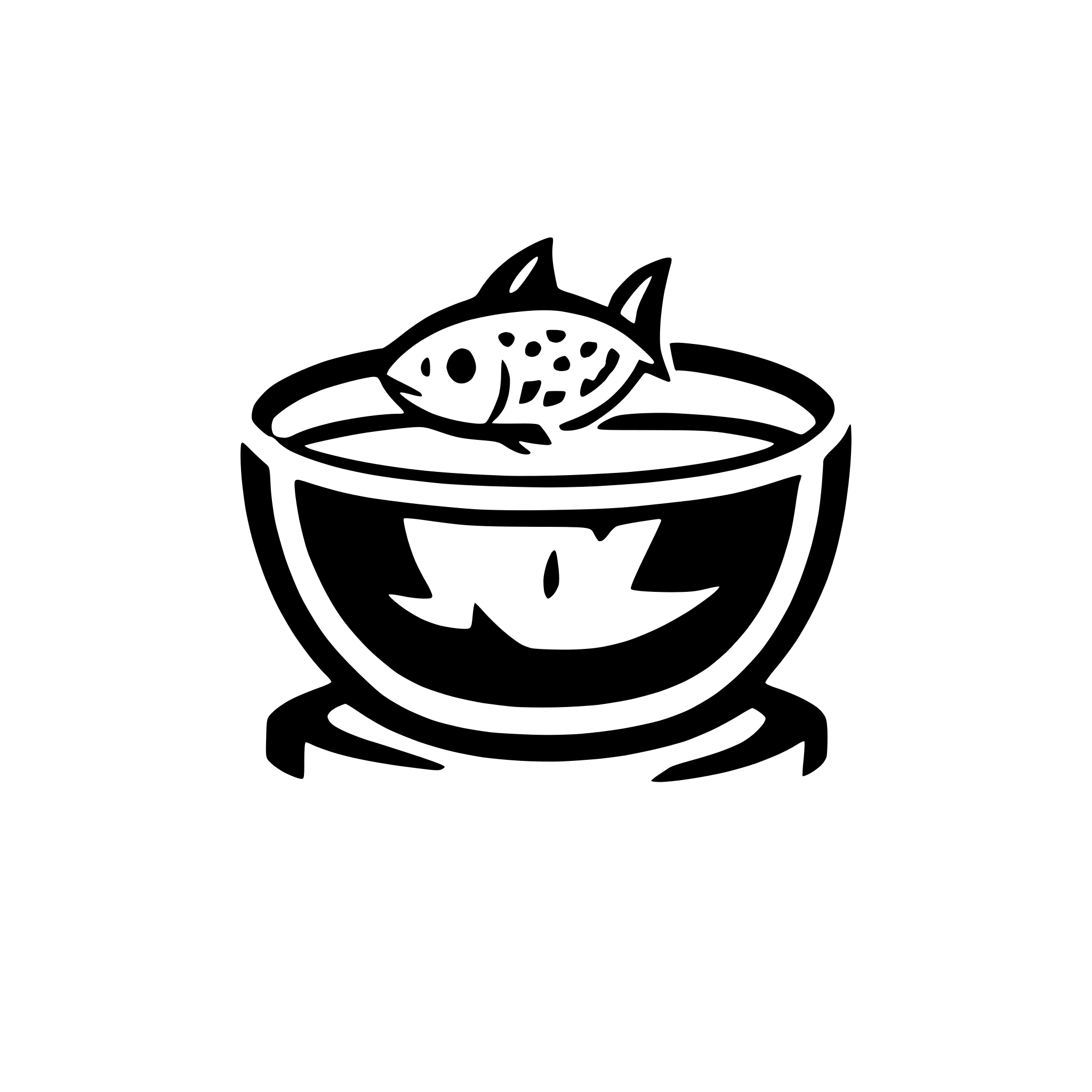 AI-generated SVG of a fish swimming in bowl