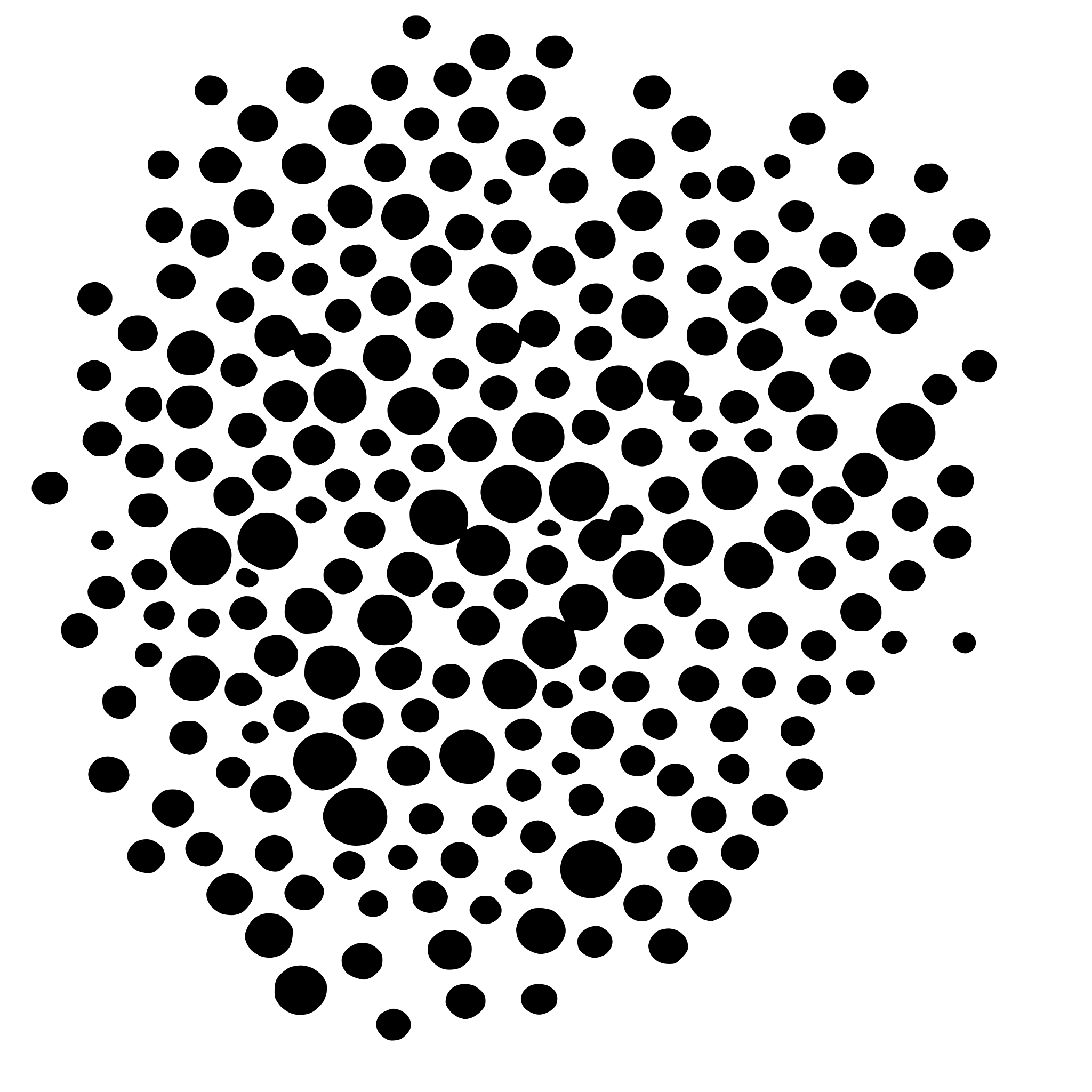 AI-generated SVG of 'confetti nonoverlaping dots'