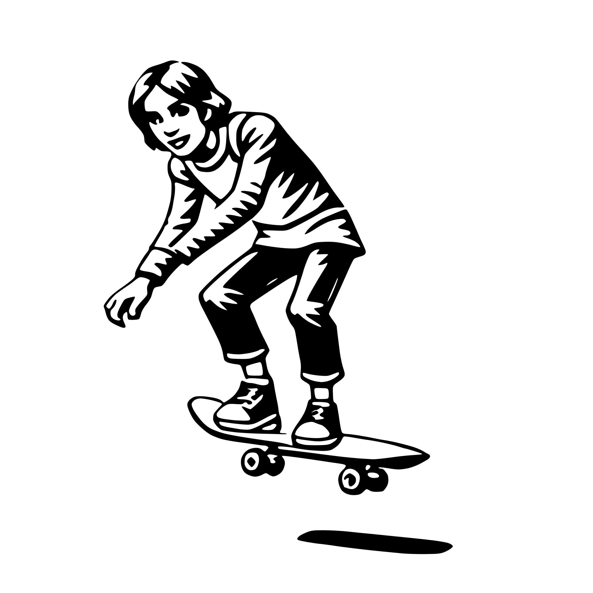 AI-generated SVG of a skateboarding tricks