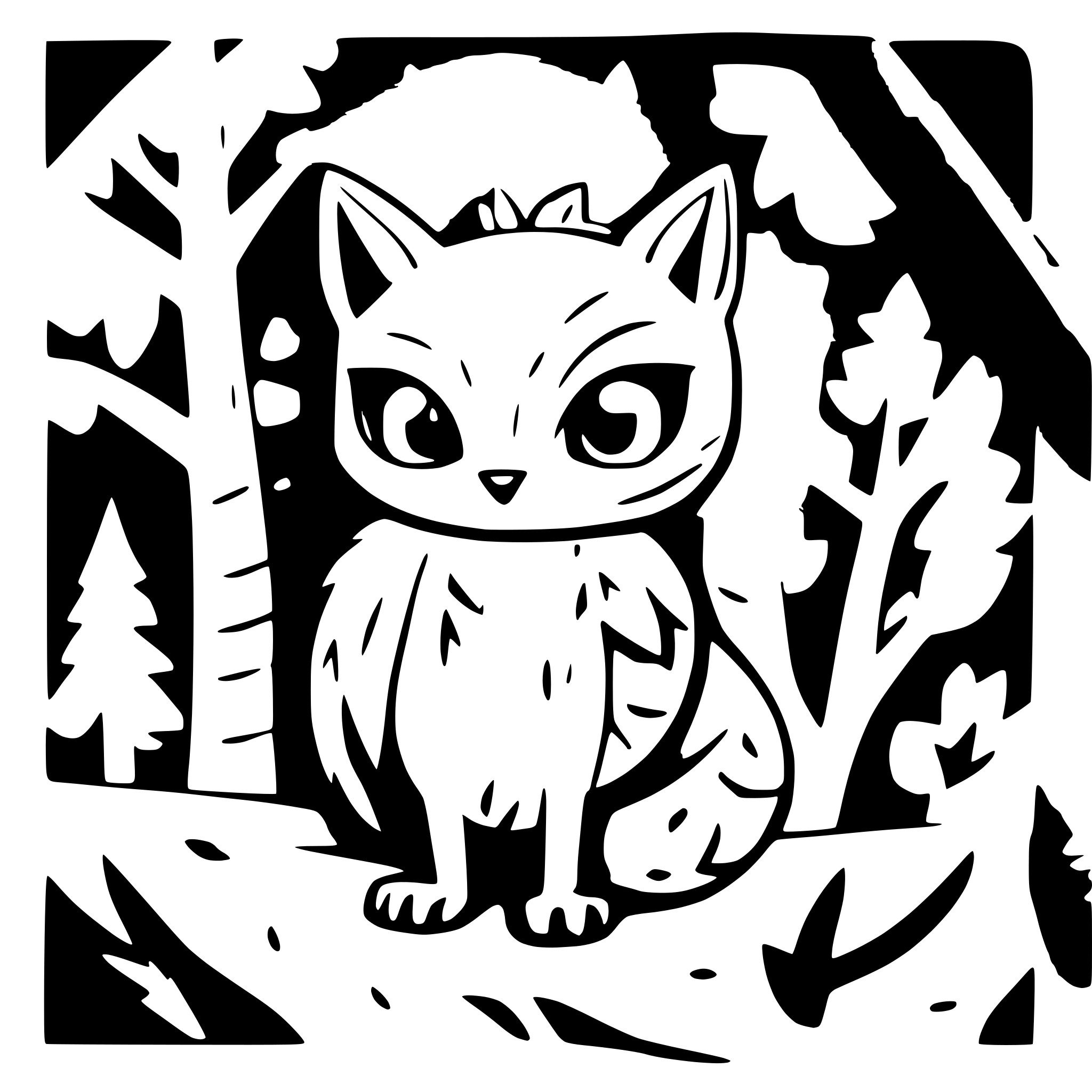 AI-generated SVG of a Owl, Fox and Mouse. Christmas time forest