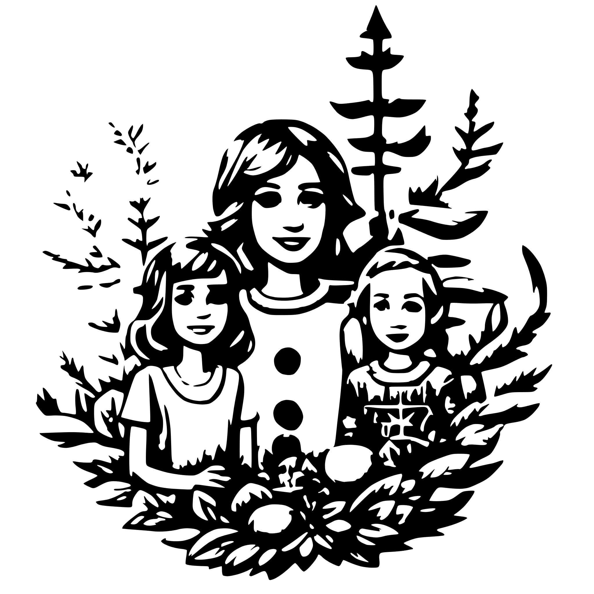 AI-generated SVG of a christmas family
