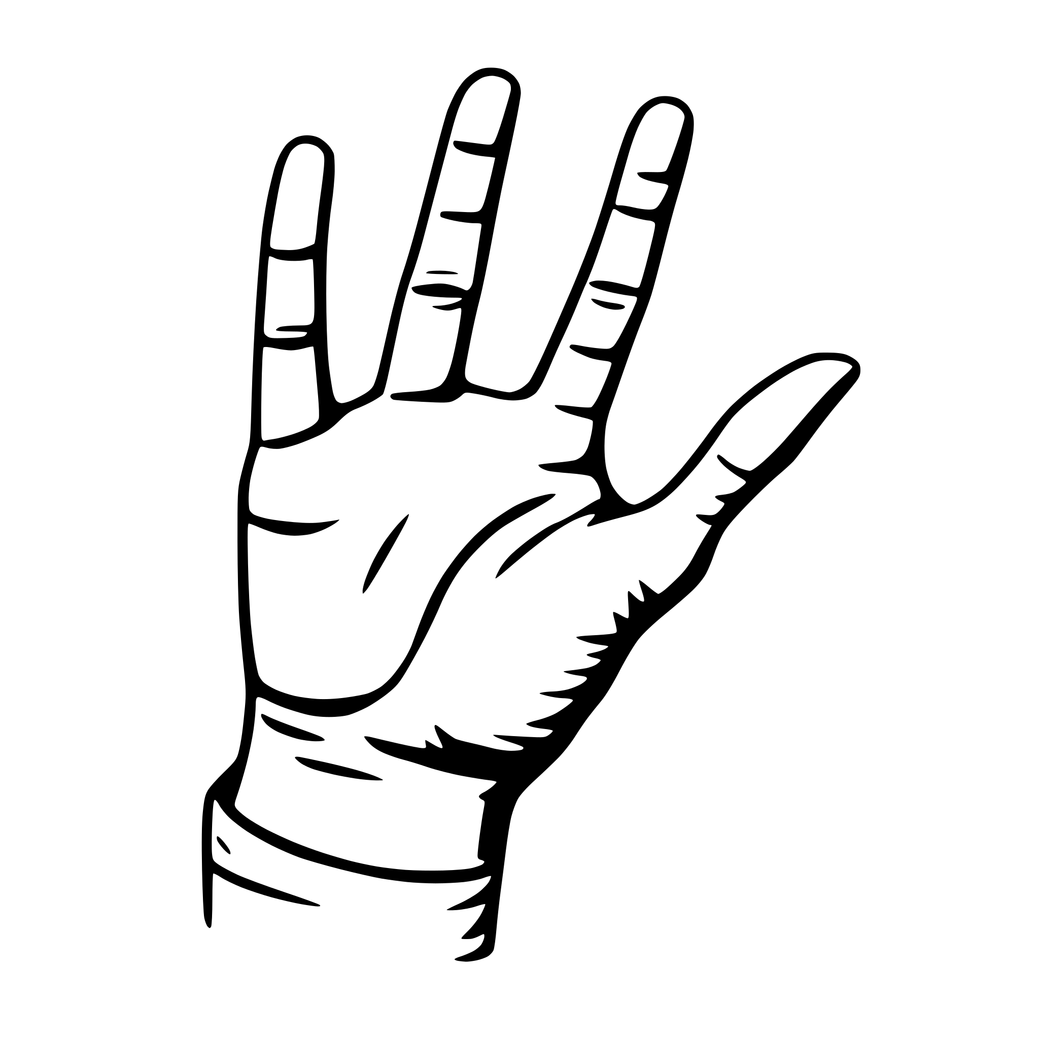 AI-generated SVG of 'one line sketch left hand'