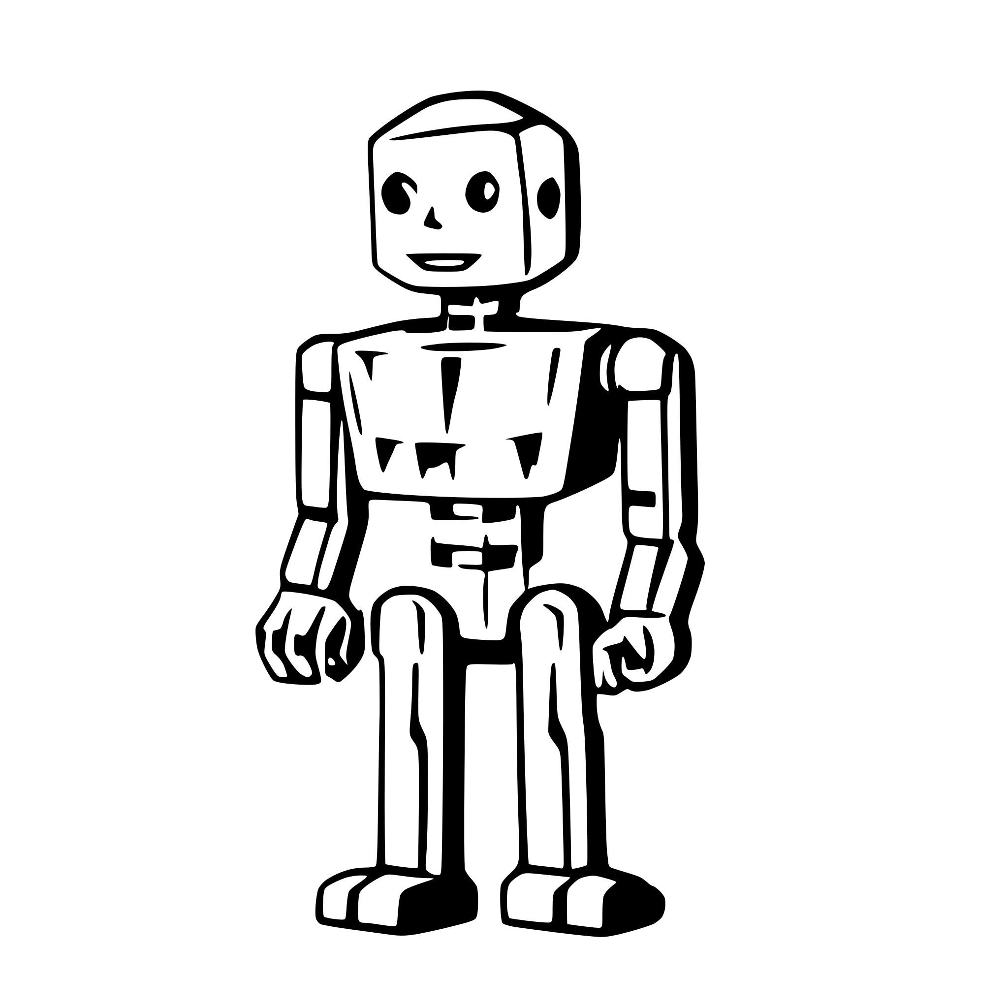 AI-generated SVG of a Thinking AI Grid Robot
