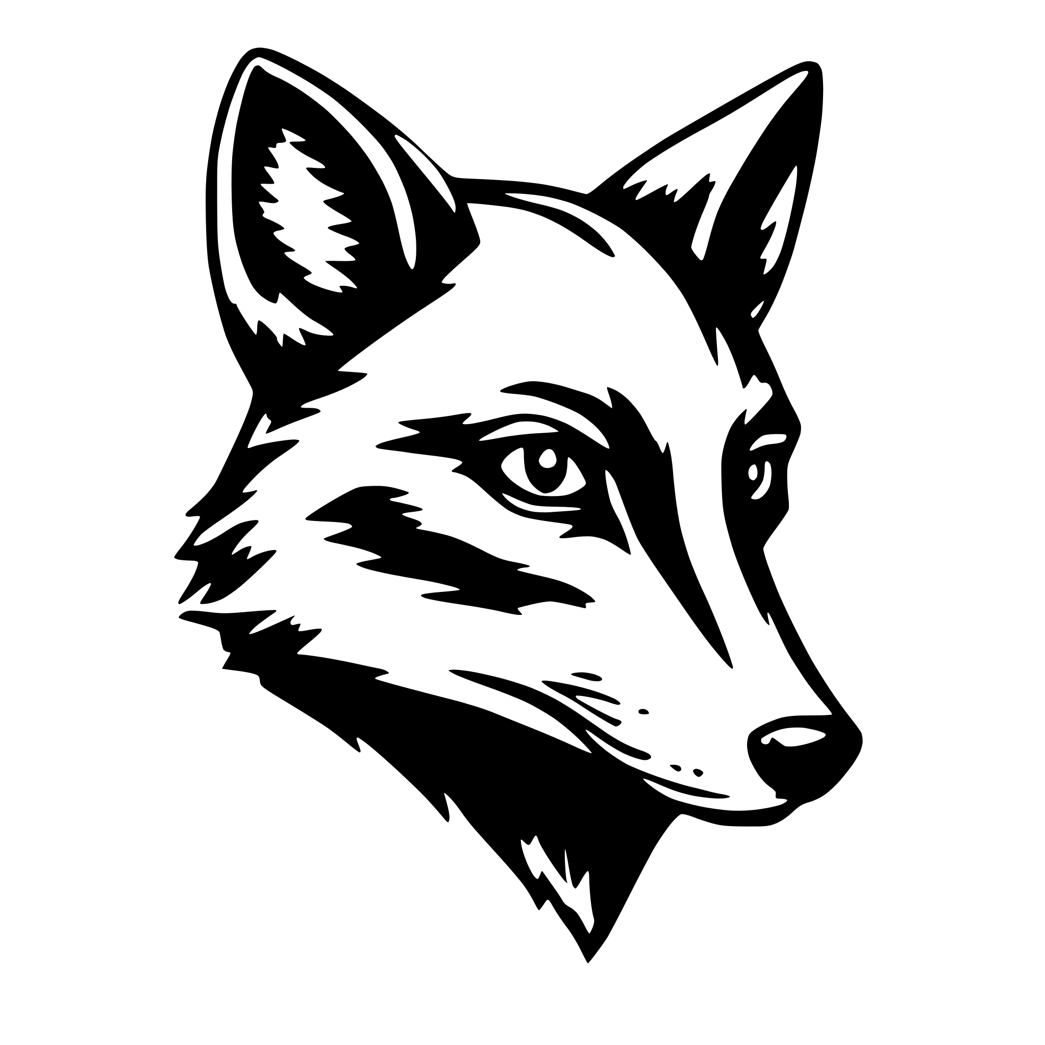 AI-generated SVG of a fox head