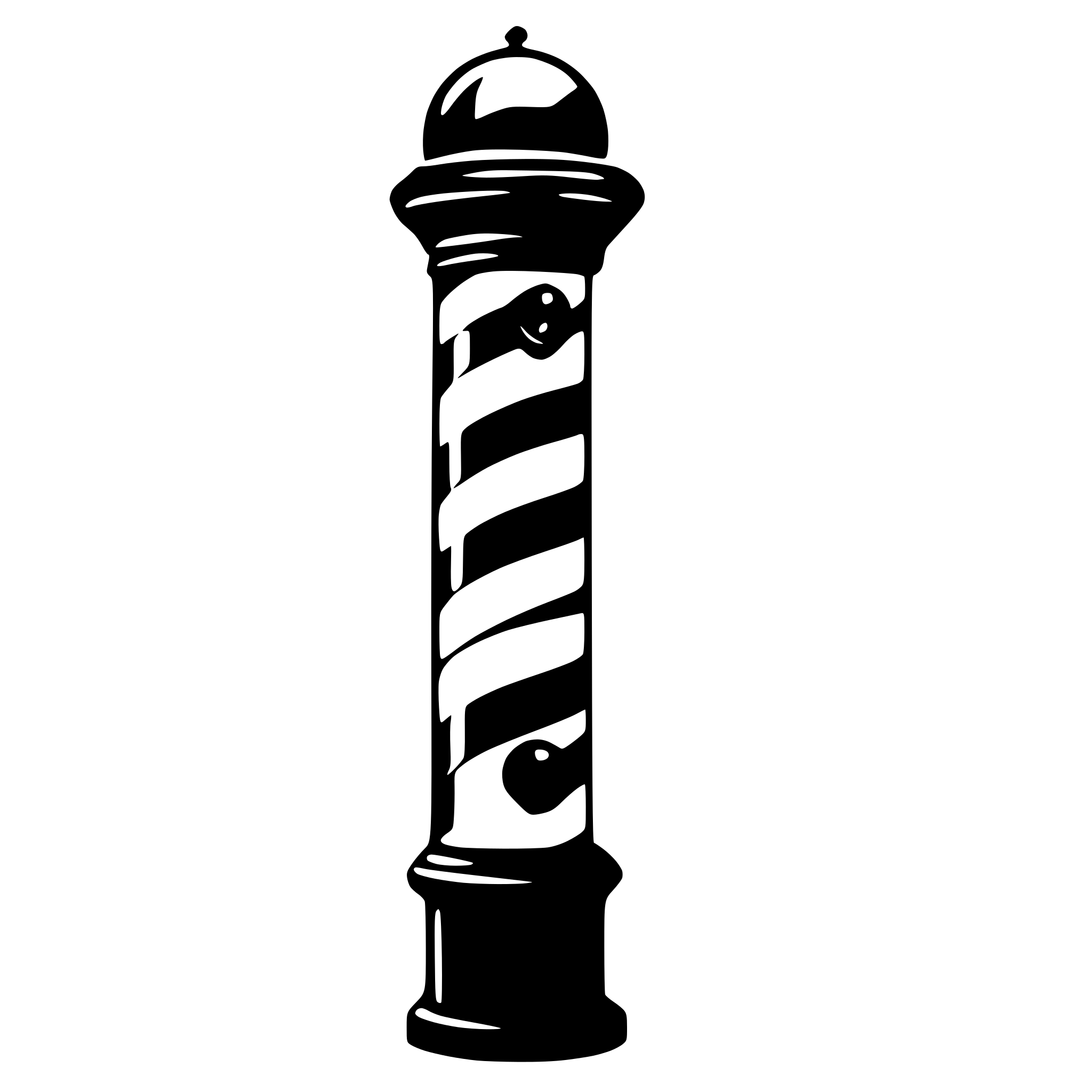 AI-generated SVG of a barber pole