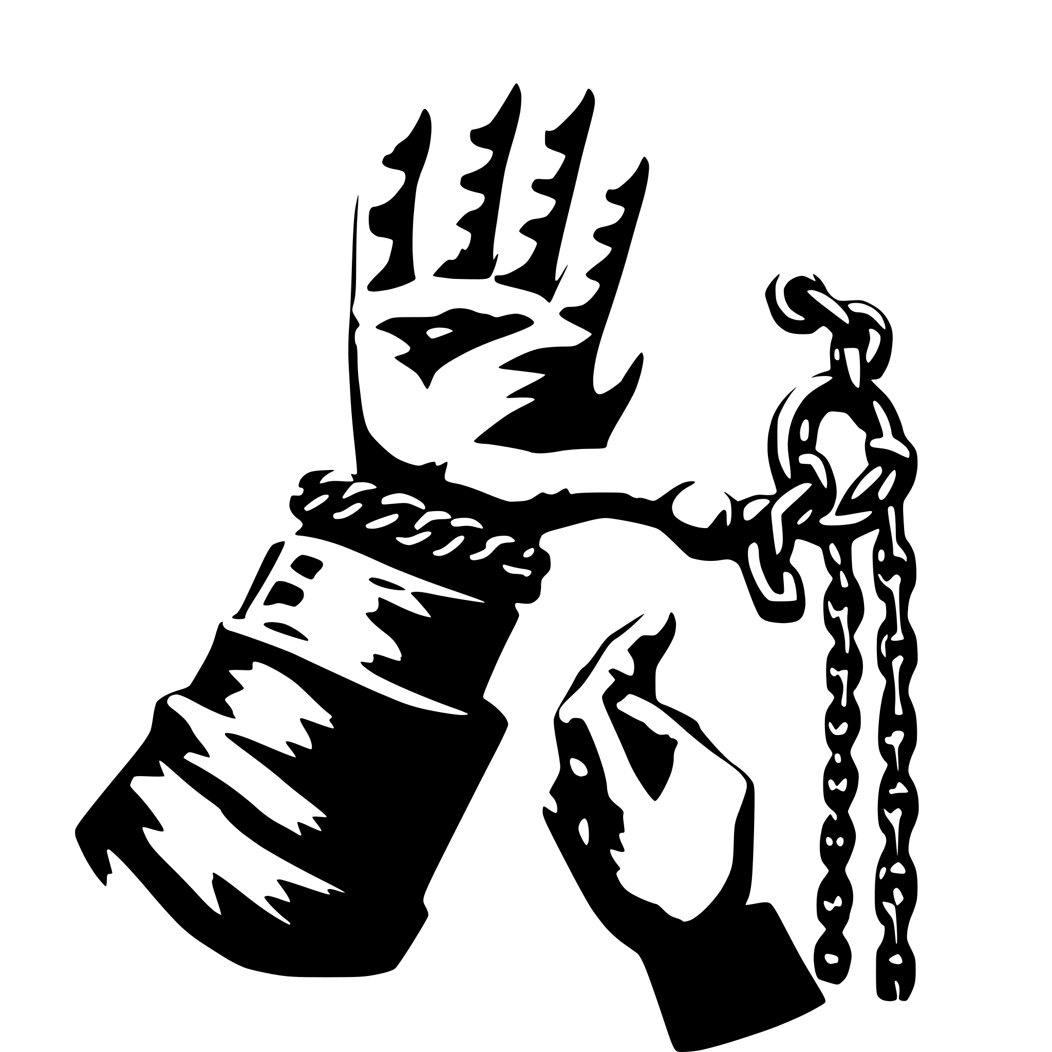 AI-generated SVG of 'breaking chains on hands'