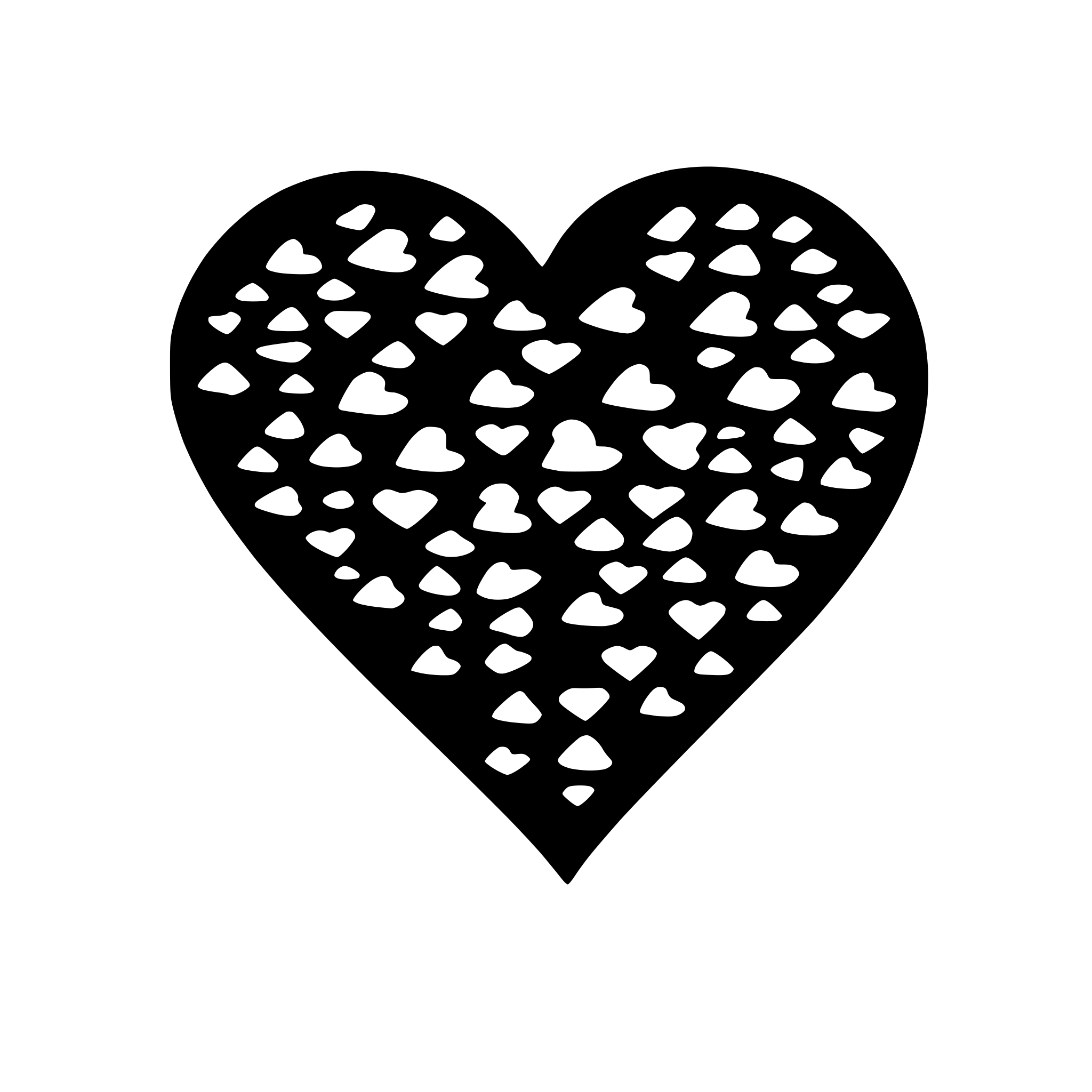 AI-generated SVG of a Small black heart design