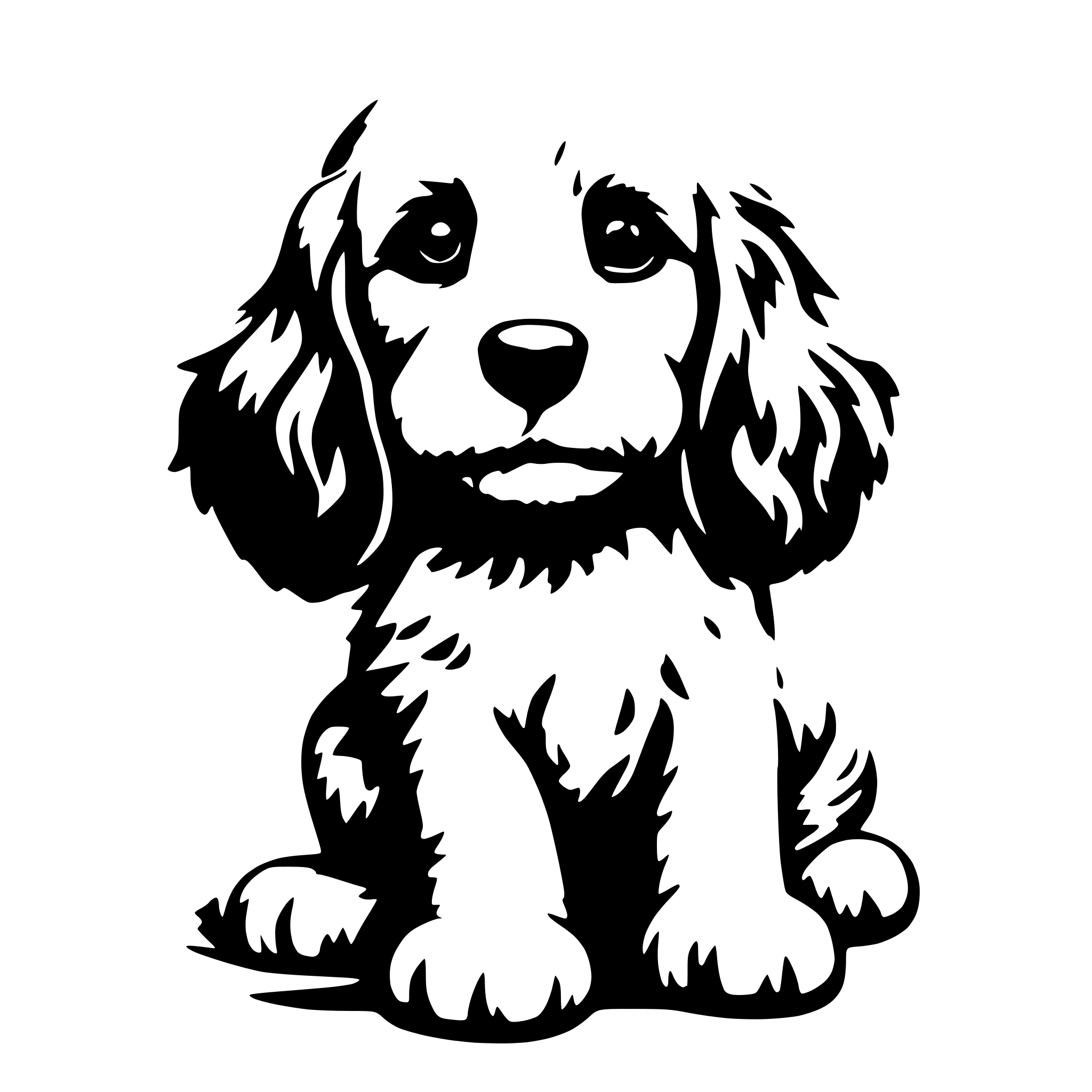 AI-generated SVG of 'cute cockapoo puppy'