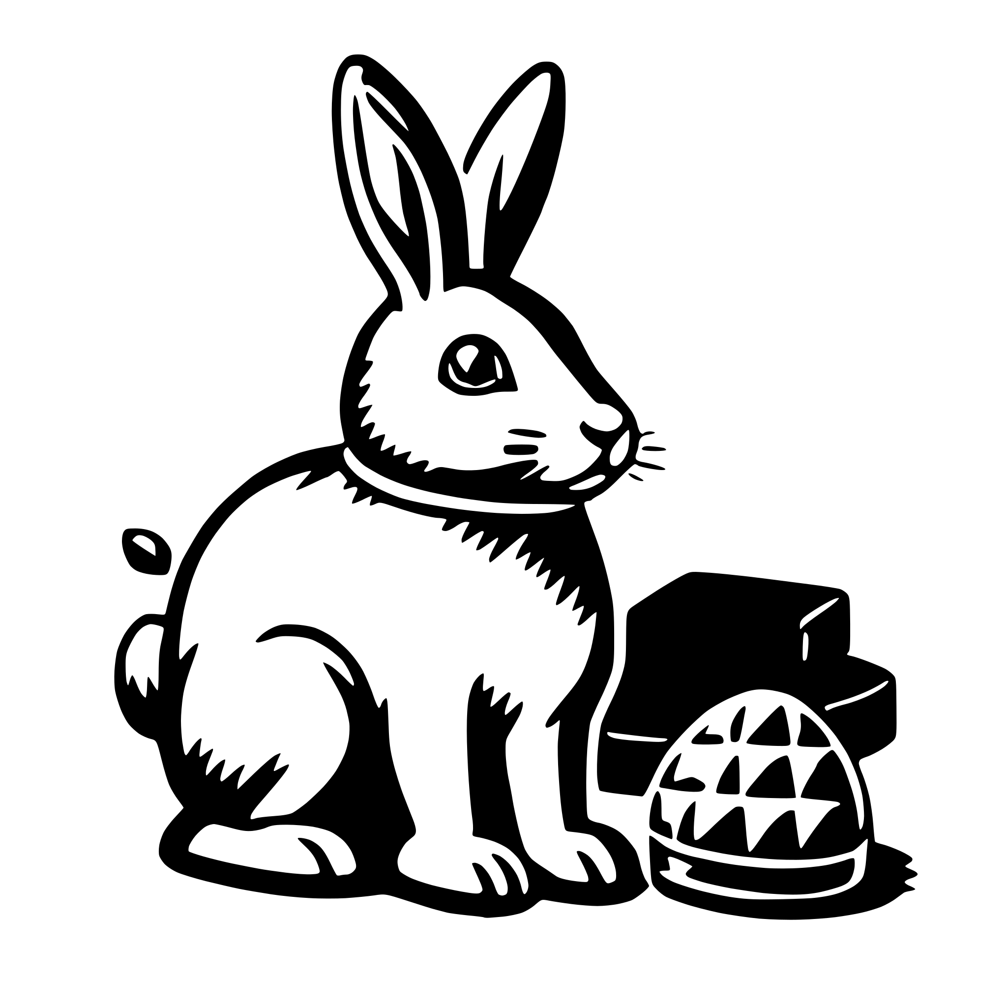 AI-generated SVG of a chocolate bunny