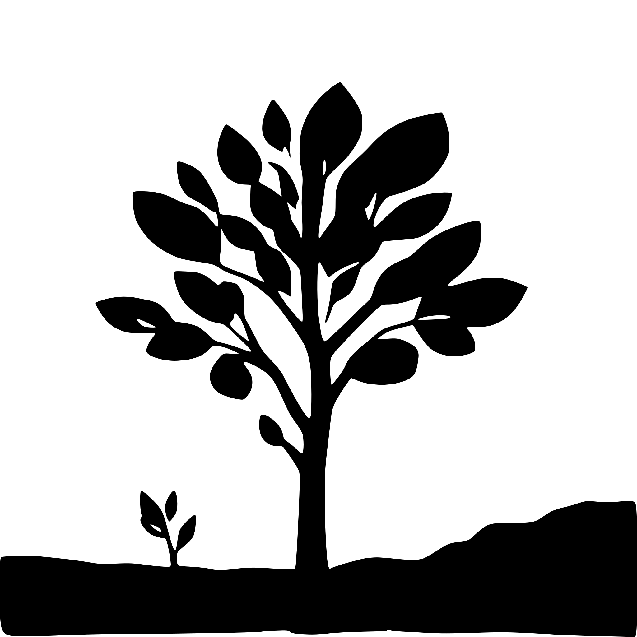 AI-generated SVG of 'silhouette of a bush'