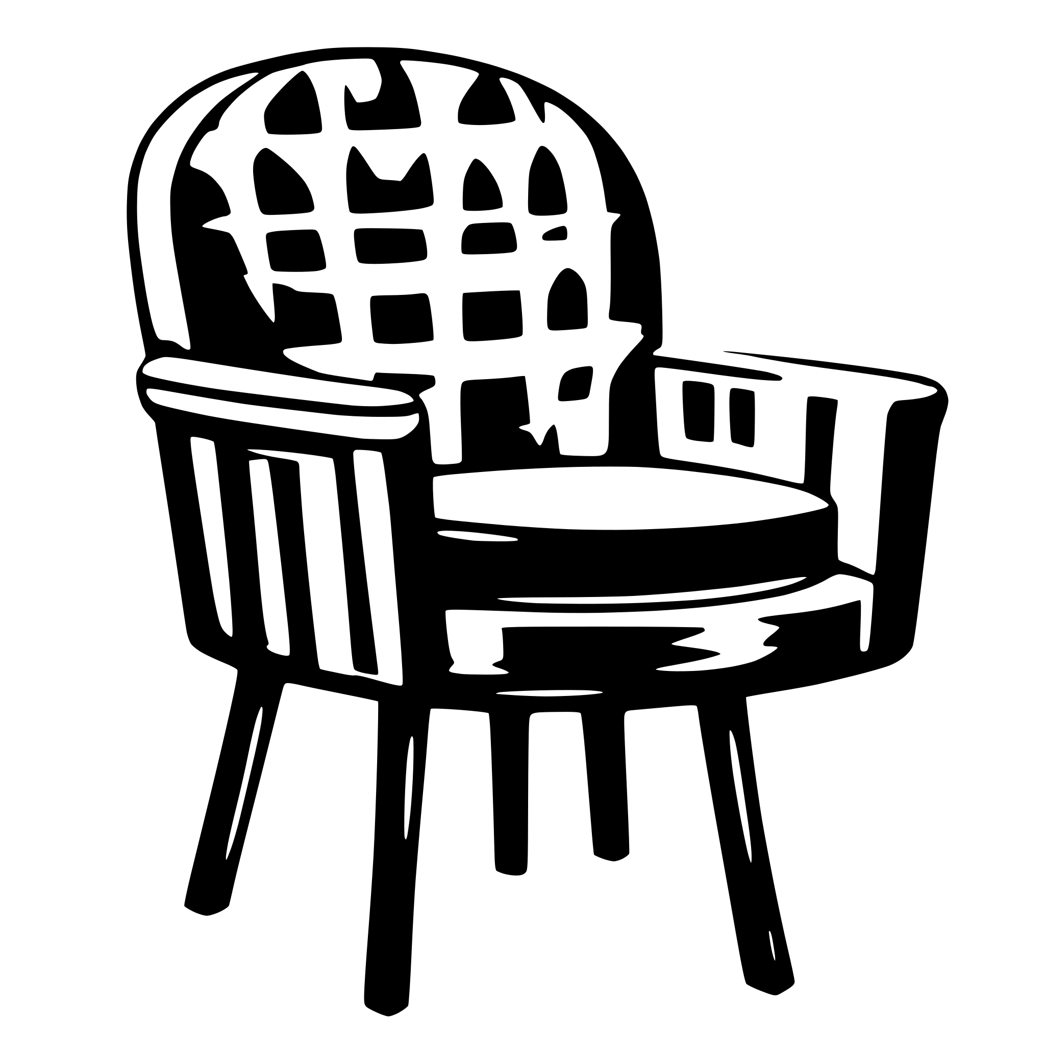 AI-generated SVG of 'round  loose chair'