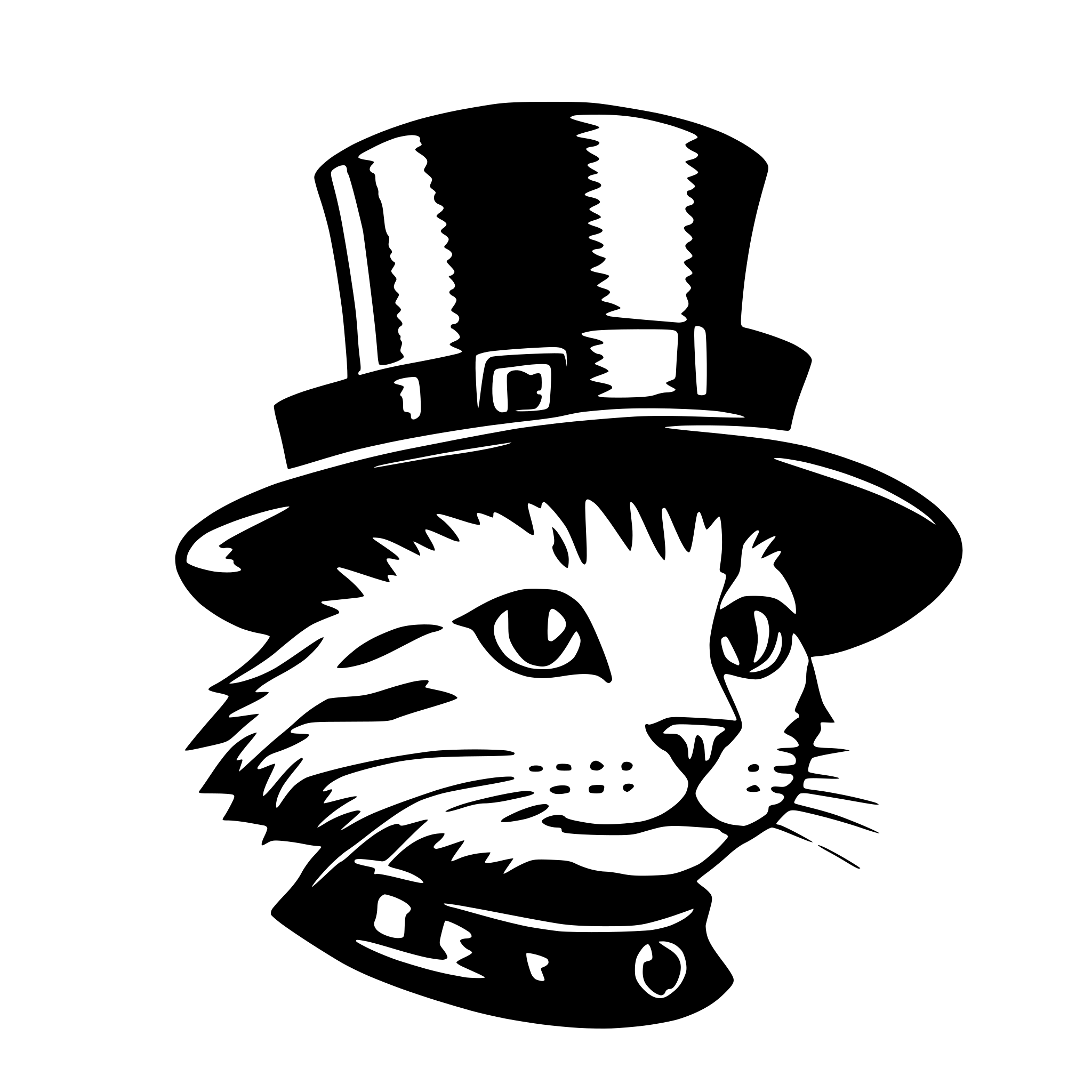 AI-generated SVG of 'cat with a hat'
