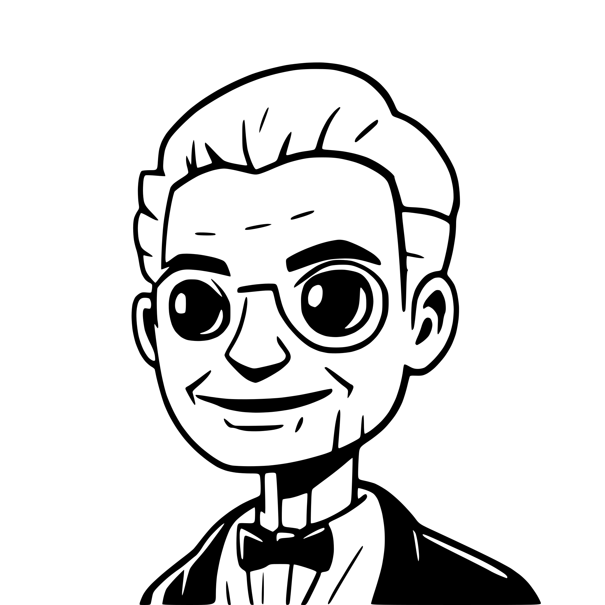 AI-generated SVG of a old doctor face