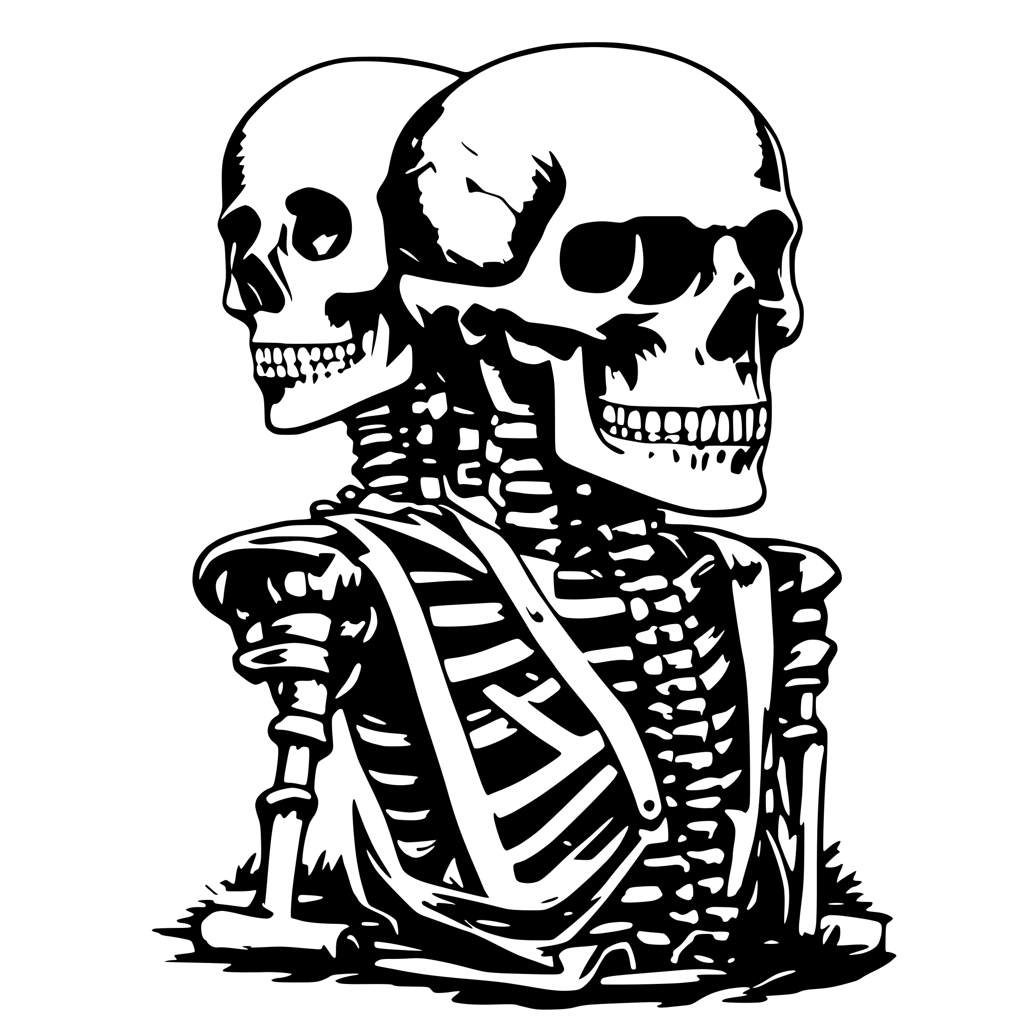 AI-generated SVG of a Human skeleton