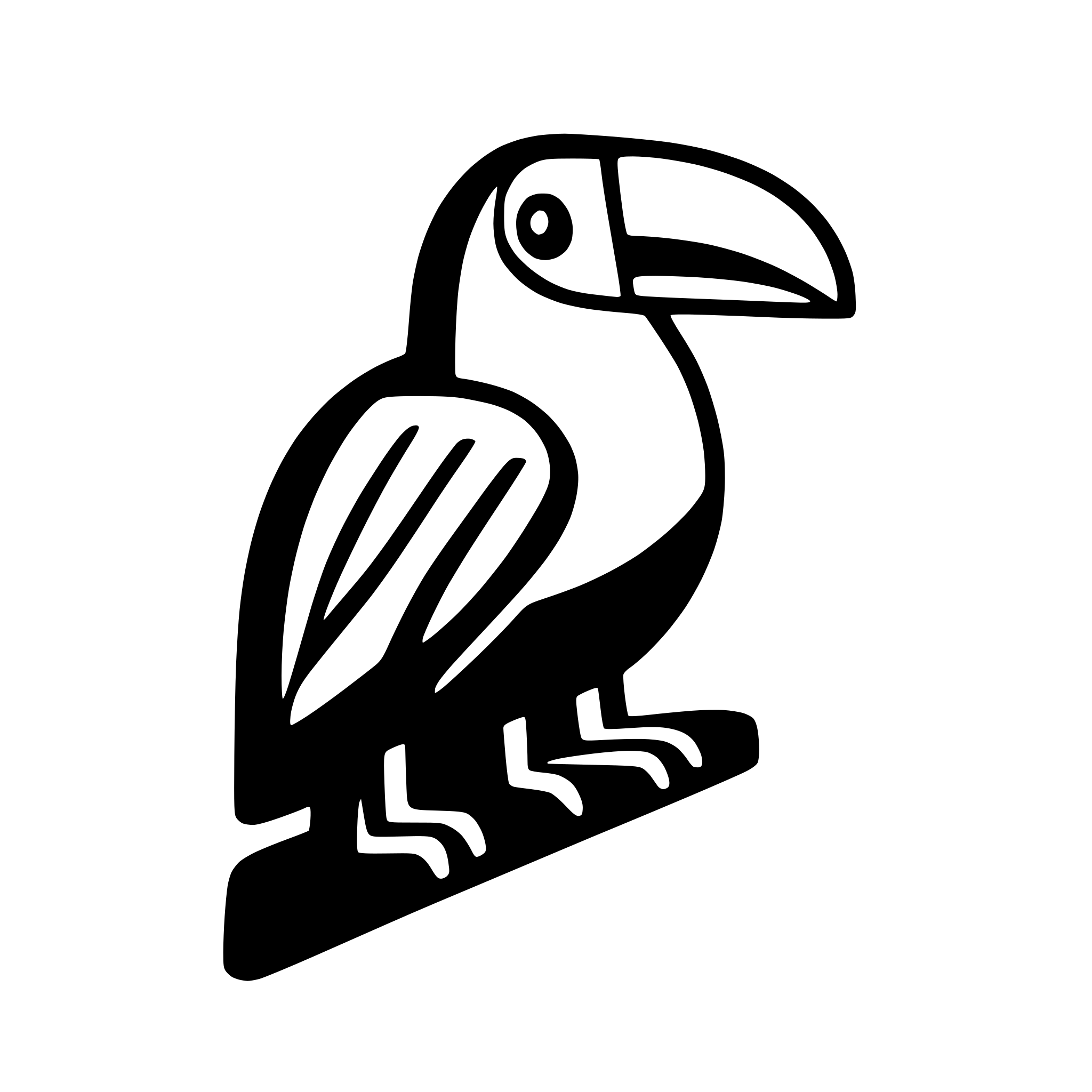 AI-generated SVG of a create a icon of a toucan. it shoul be square used invisible frame.