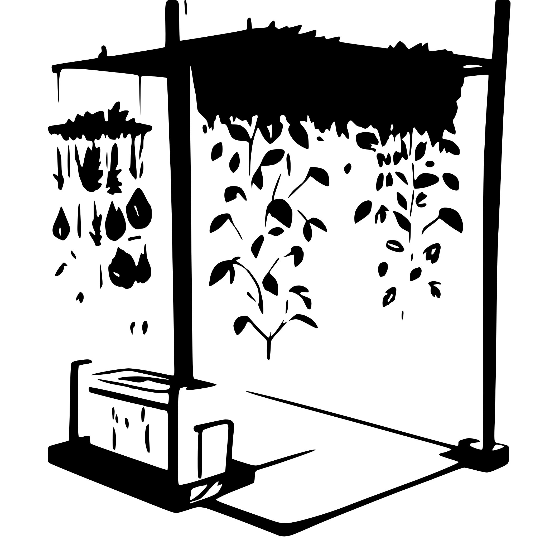 AI-generated SVG of a Create a research-oriented diagram depicting the aeroponic farming method. In this diagram, show plants suspended in a vertical structure, with their roots hanging freely in a mist chamber. The roots are regularly sprayed with a fine mist of nutrient-rich water, delivered by misting nozzles connected to a reservoir. Include a nutrient solution tank, water pump, and misting system with labeled arrows indicating the flow of water and nutrients. The diagram should also highlight a ventilation syste