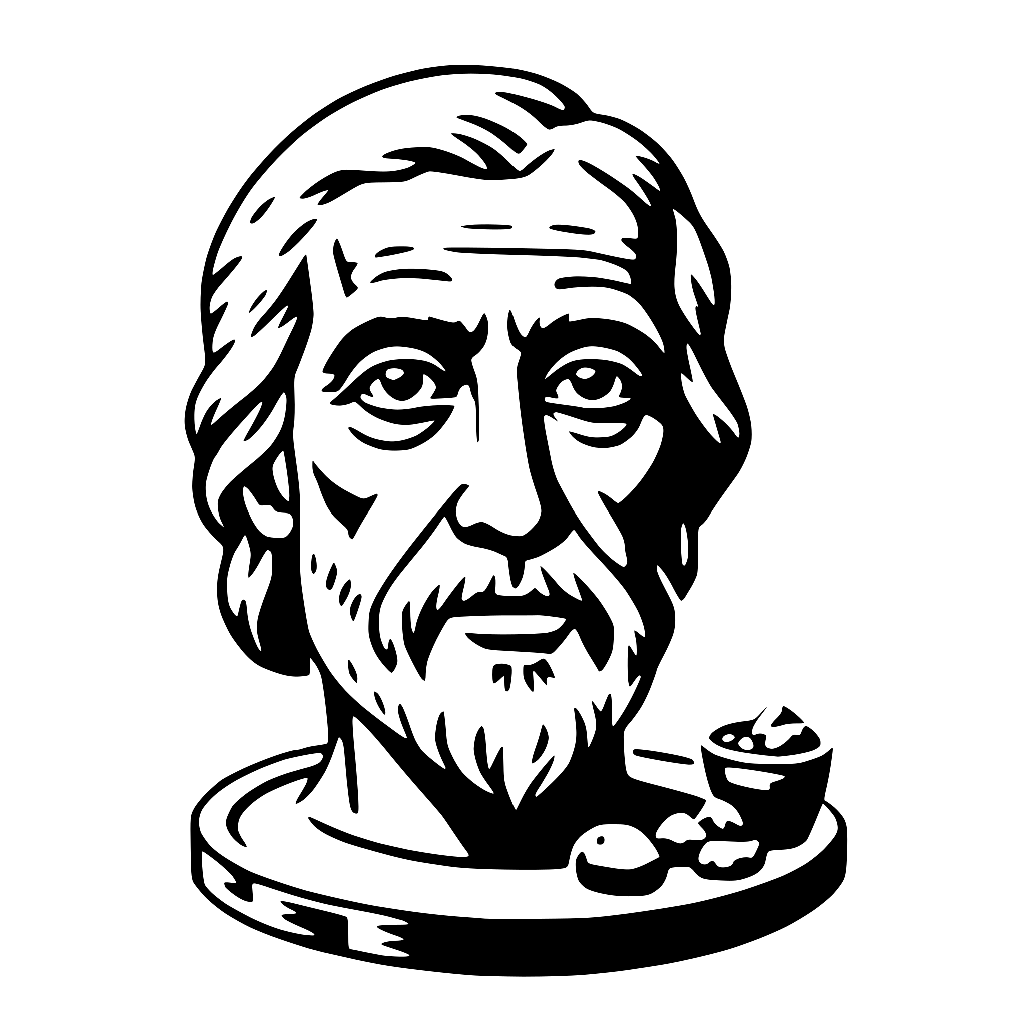 AI-generated SVG of a plato