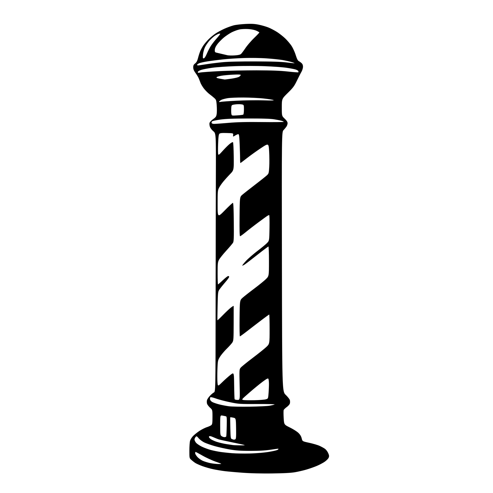 AI-generated SVG of a barber pole