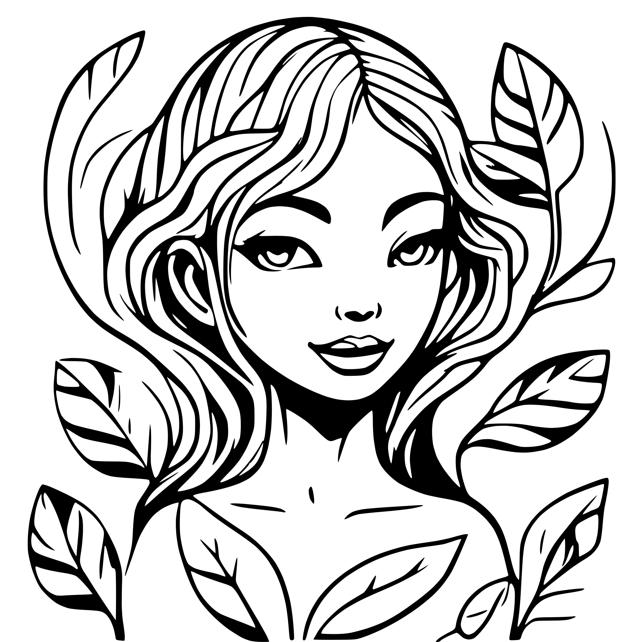 AI-generated SVG of a banyan