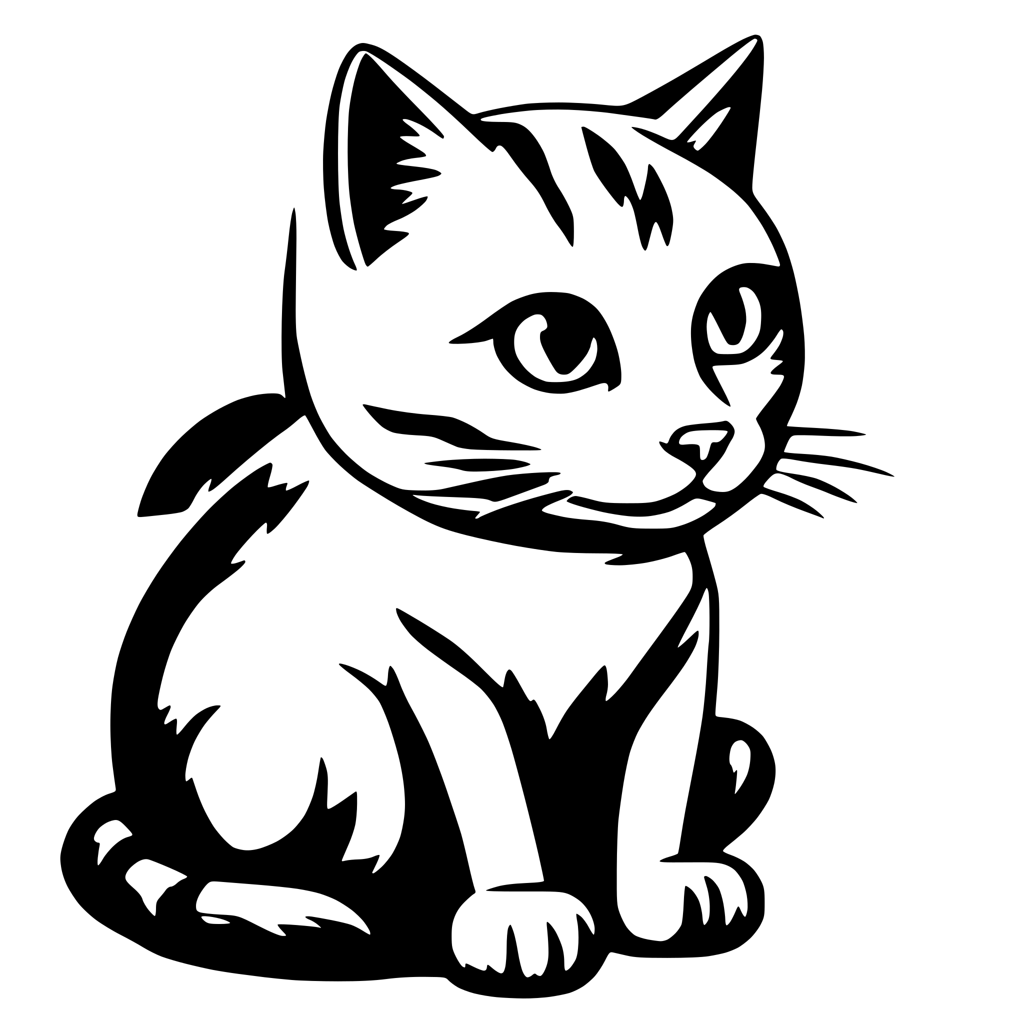 AI-generated SVG of 'cat'