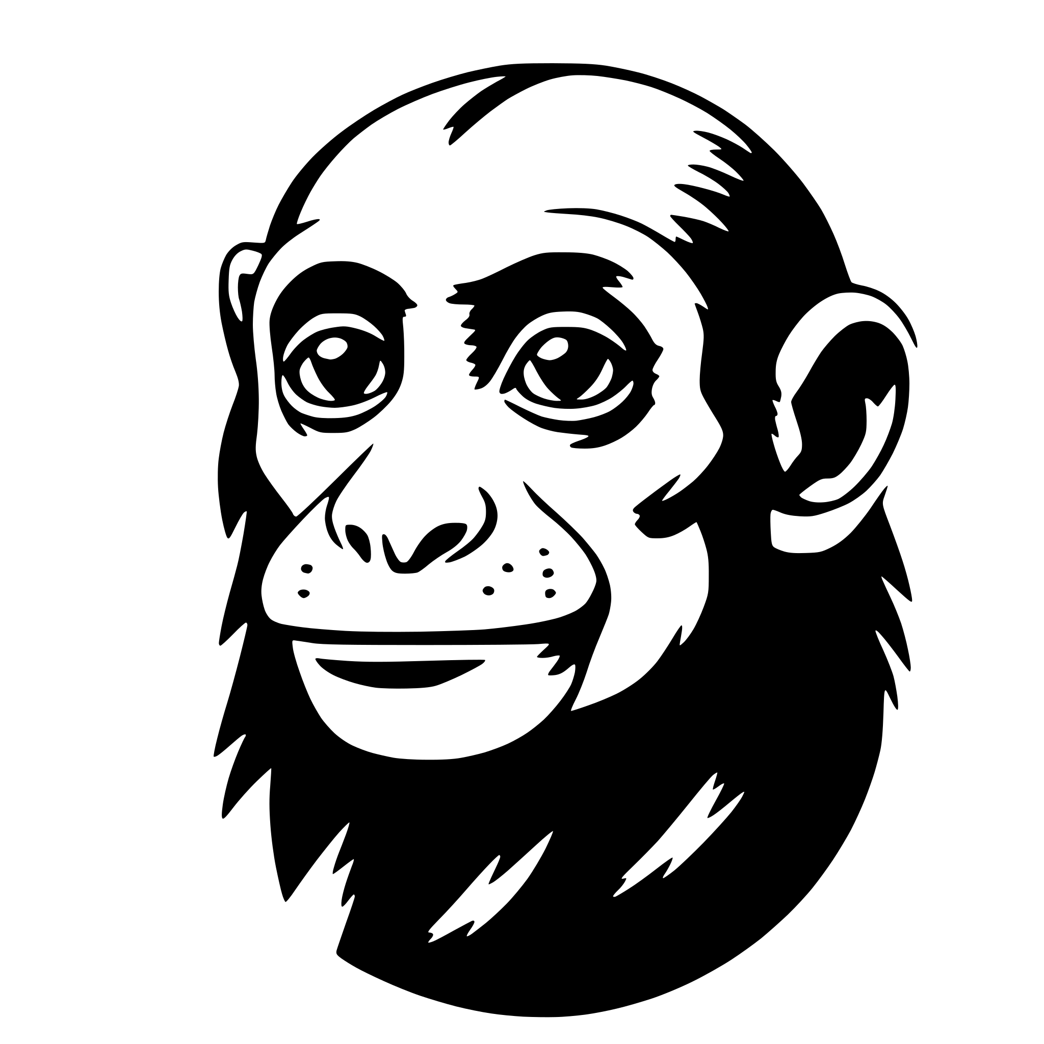AI-generated SVG of a monkey