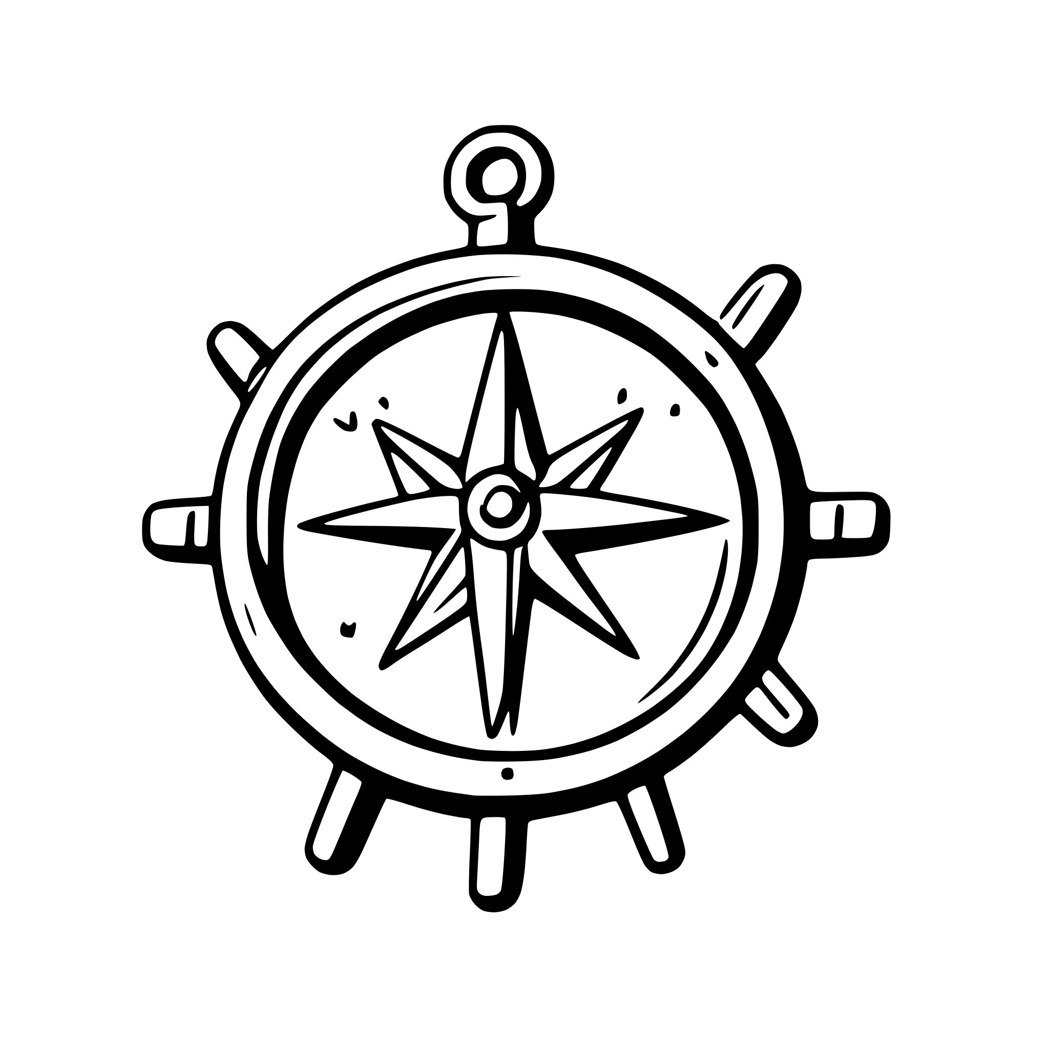 AI-generated SVG of a a compass with three segements to color for my website logo