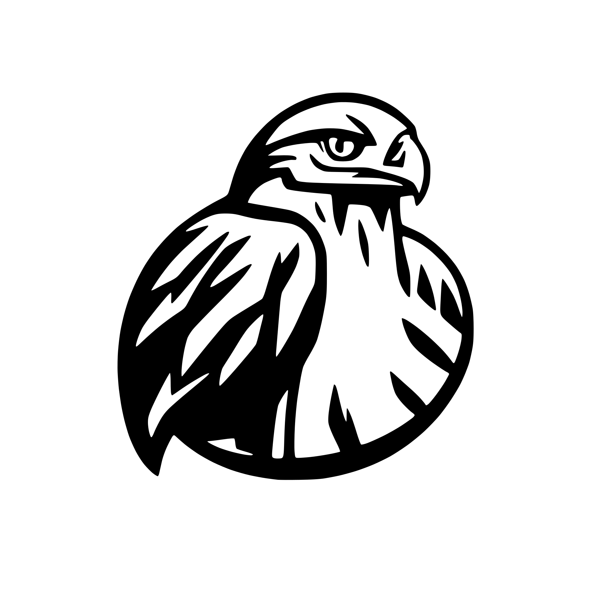 AI-generated SVG of a hawk