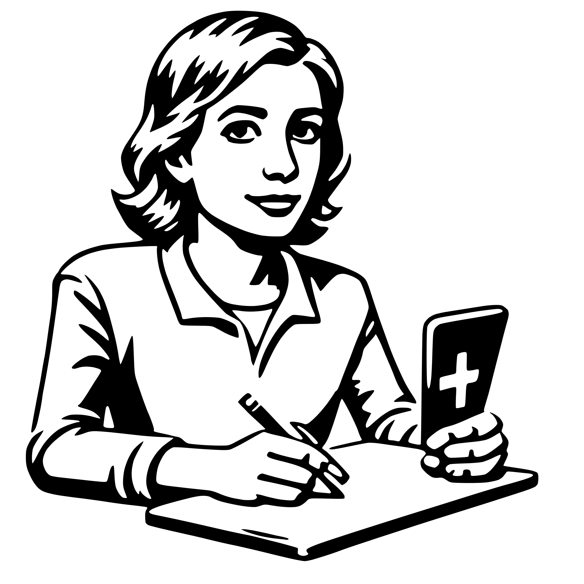 AI-generated SVG of a translator