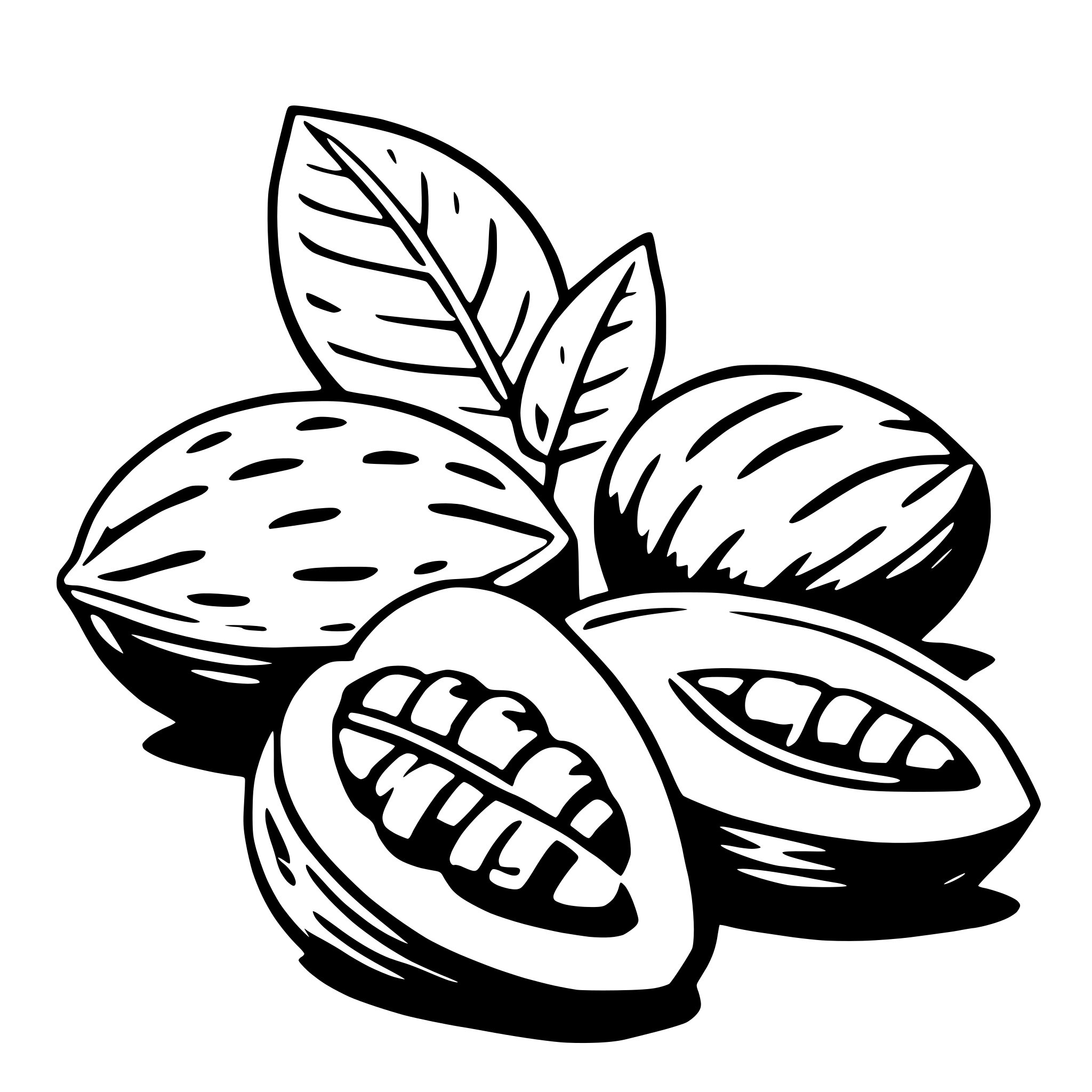 AI-generated SVG of a walnut