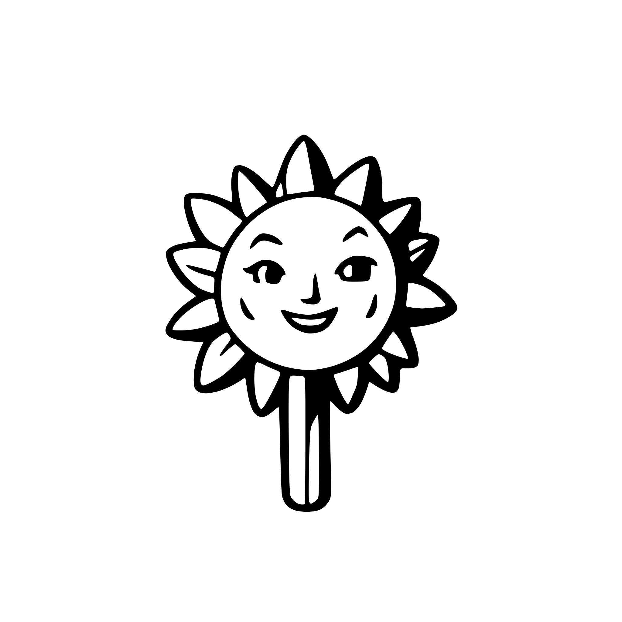 AI-generated SVG of a cartoon sun