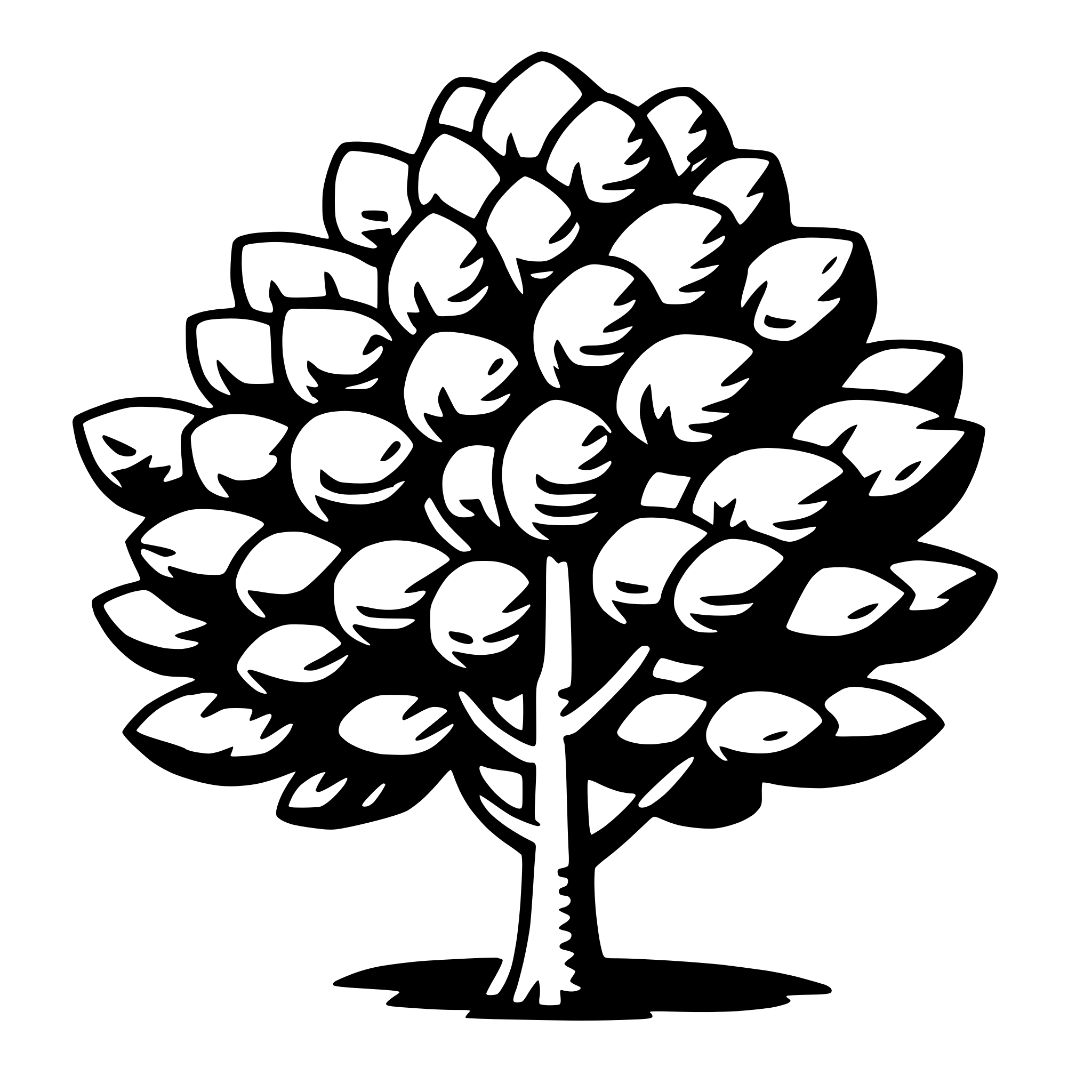 AI-generated SVG of a orange tree