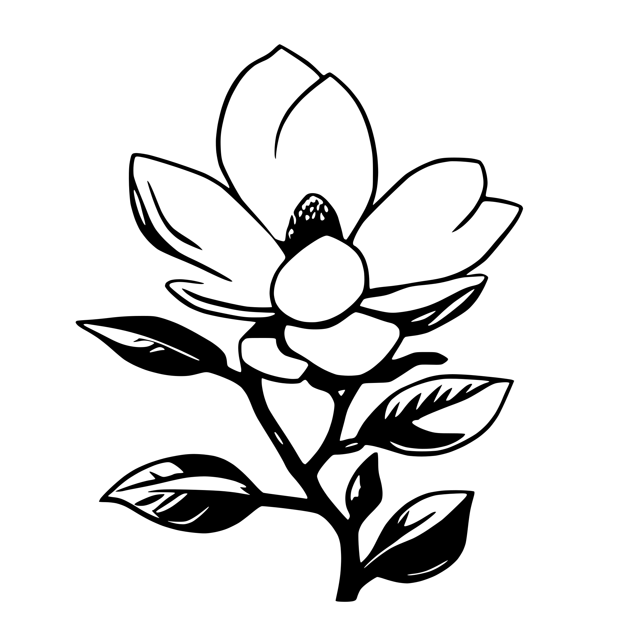 AI-generated SVG of 'magnolia'