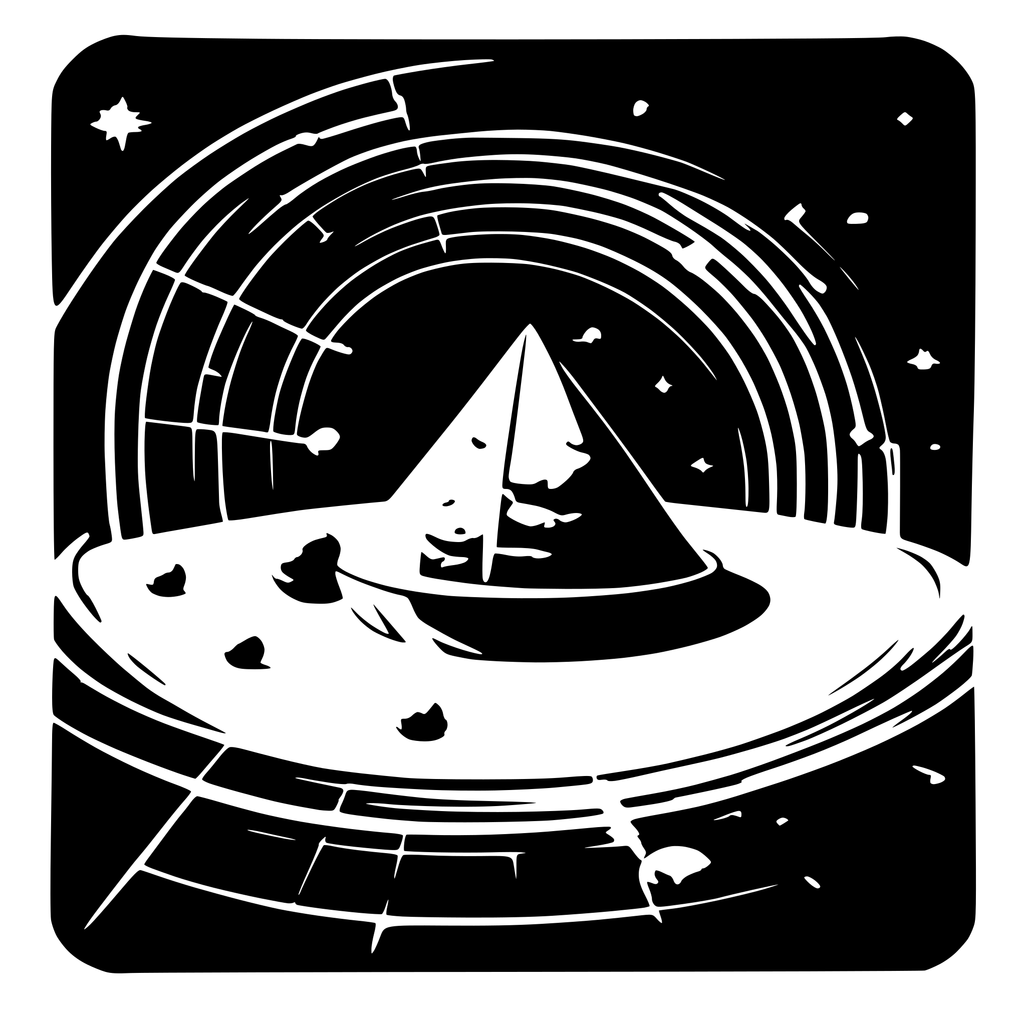 AI-generated SVG of a spacetime diagram with space background