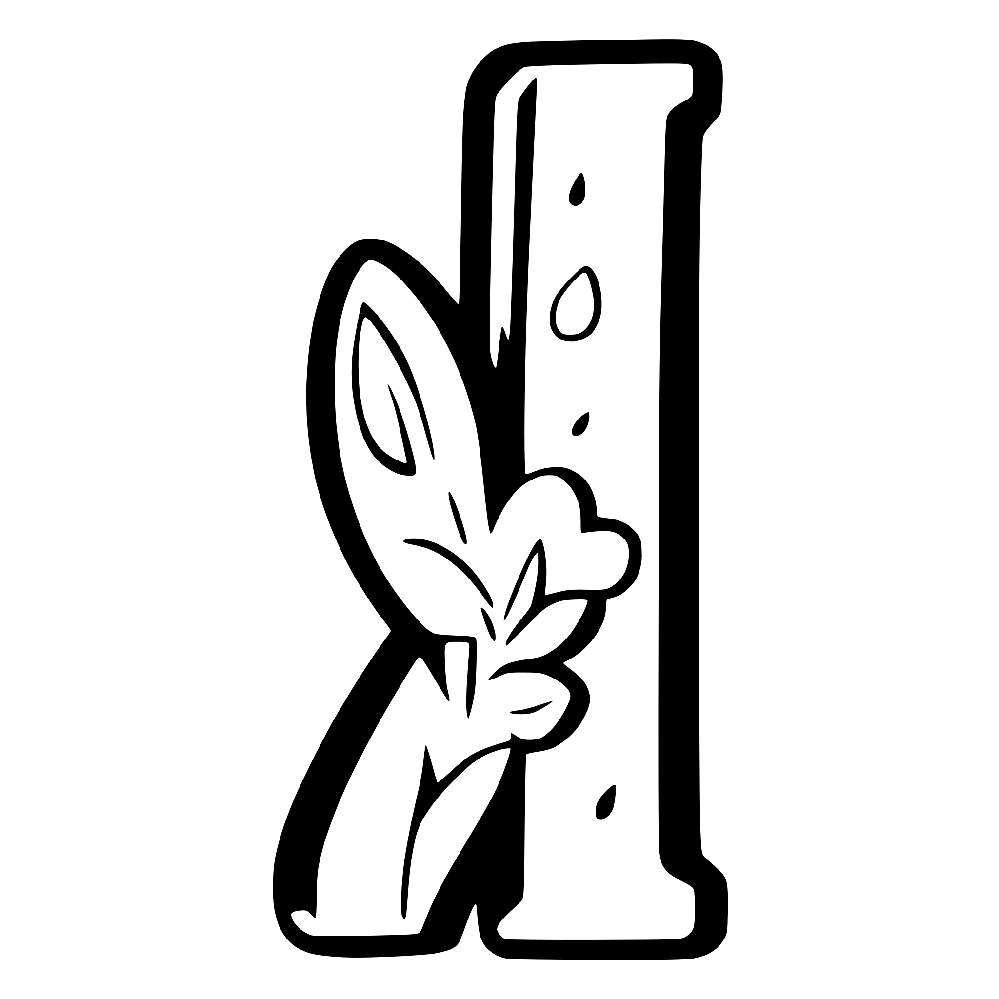 AI-generated SVG of a letter K with some flowers around it